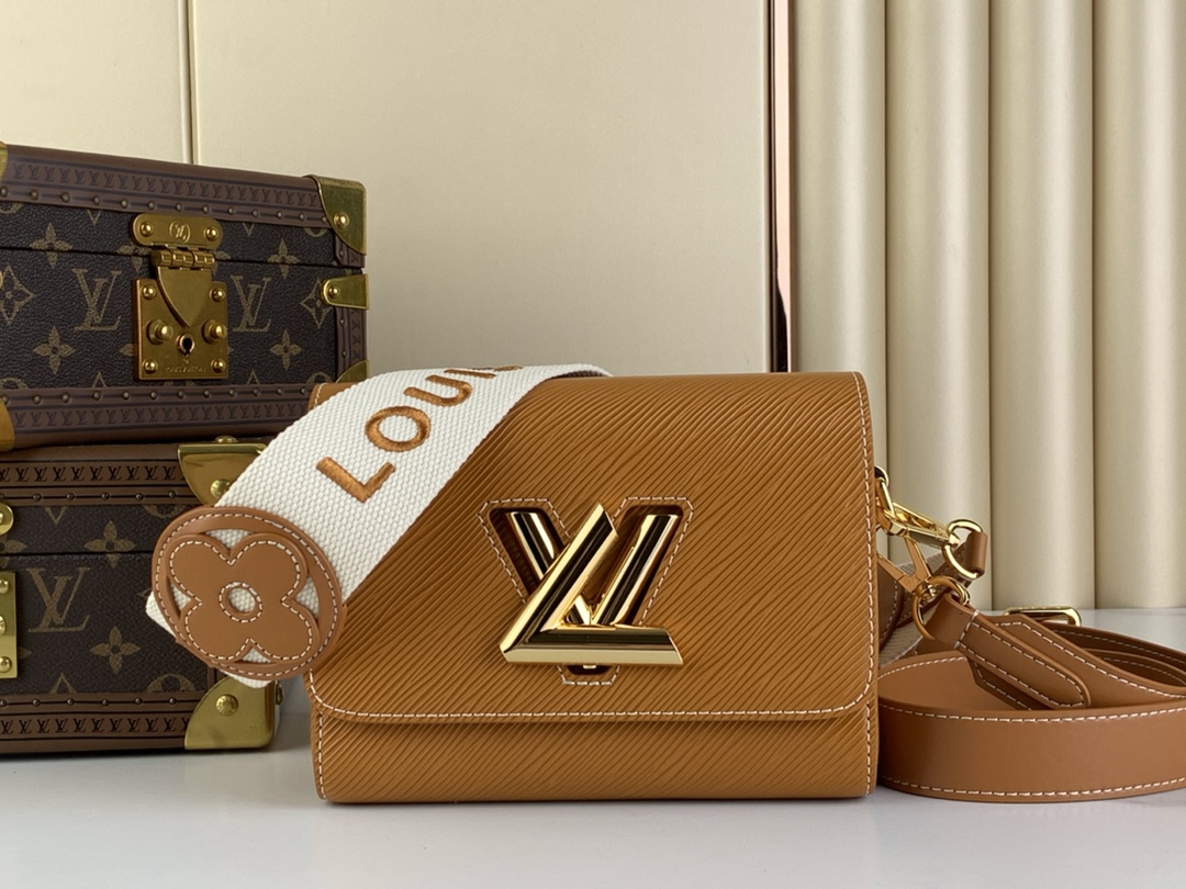 Bagsaaa L0vis Vvtt0n M24758 Twist PM Brown - 19 x 15 x 9 cm