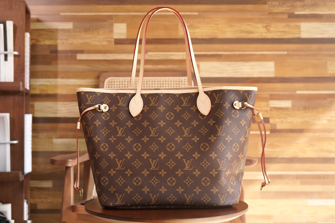 Bagsaaa L0vis Vvtt0n M46975 Neverfull MM Tote Bag Beige Inside - 31 x 28 x 14 cm