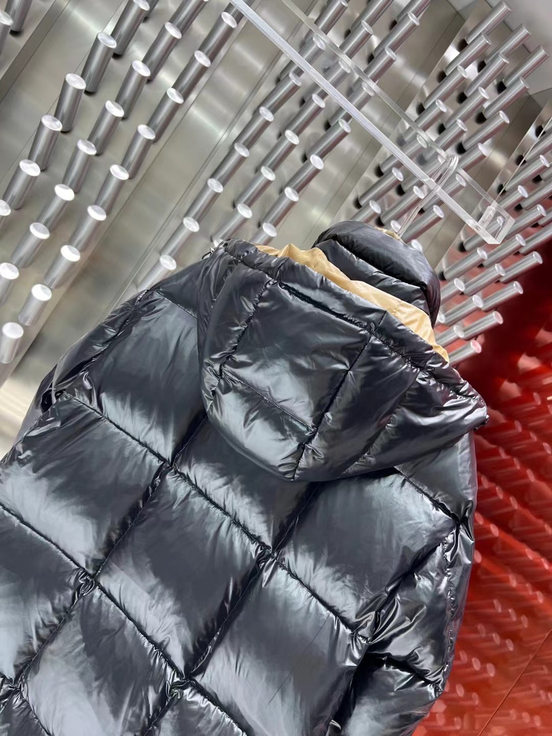 Bagsaaa Moncler Parnaiba Hooded Long Down Jacket Black