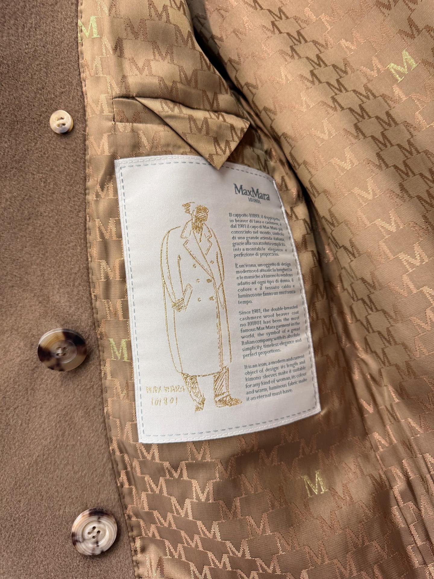 Bagsaaaa Max Mara Wool Coat Brown