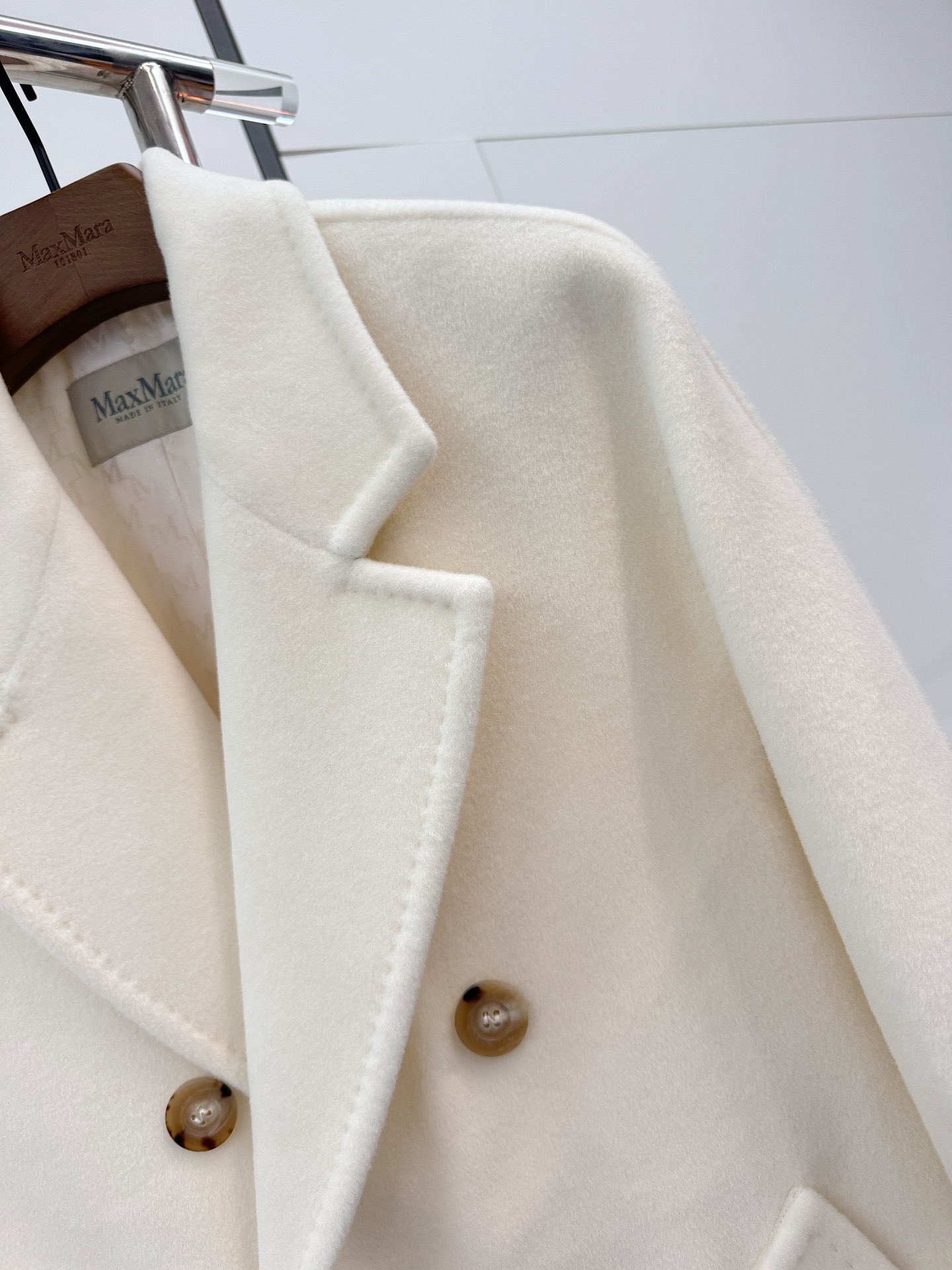 Bagsaaaa Max Mara Wool Coat White