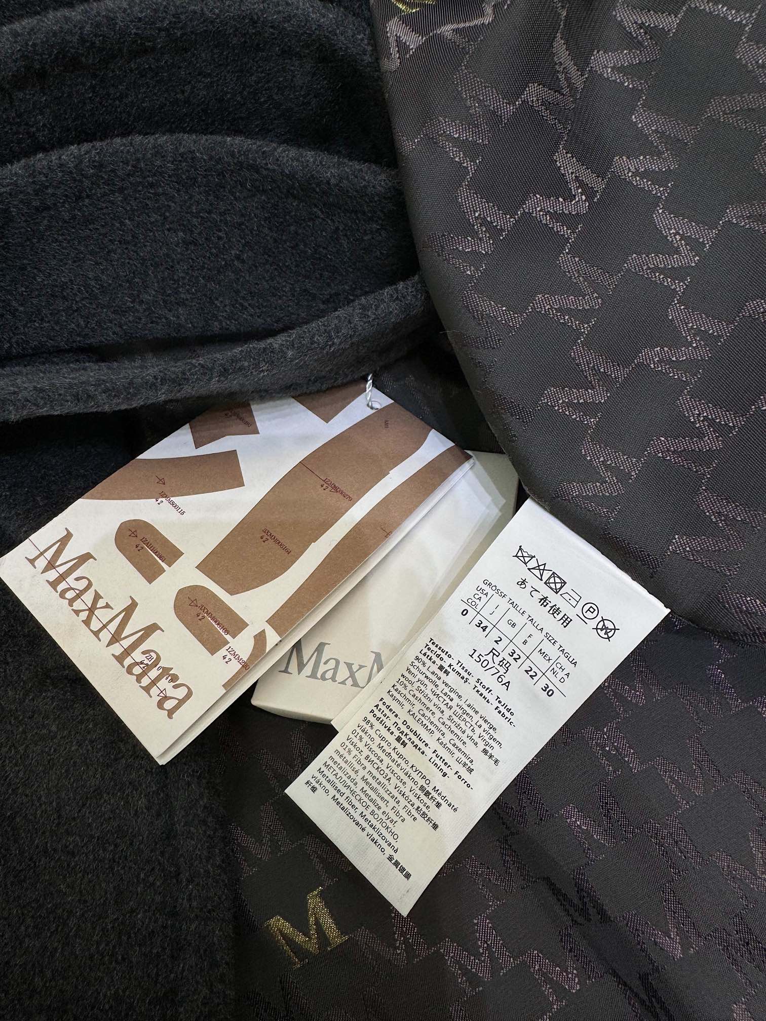 Bagsaaaa Max Mara Wool Coat Gray
