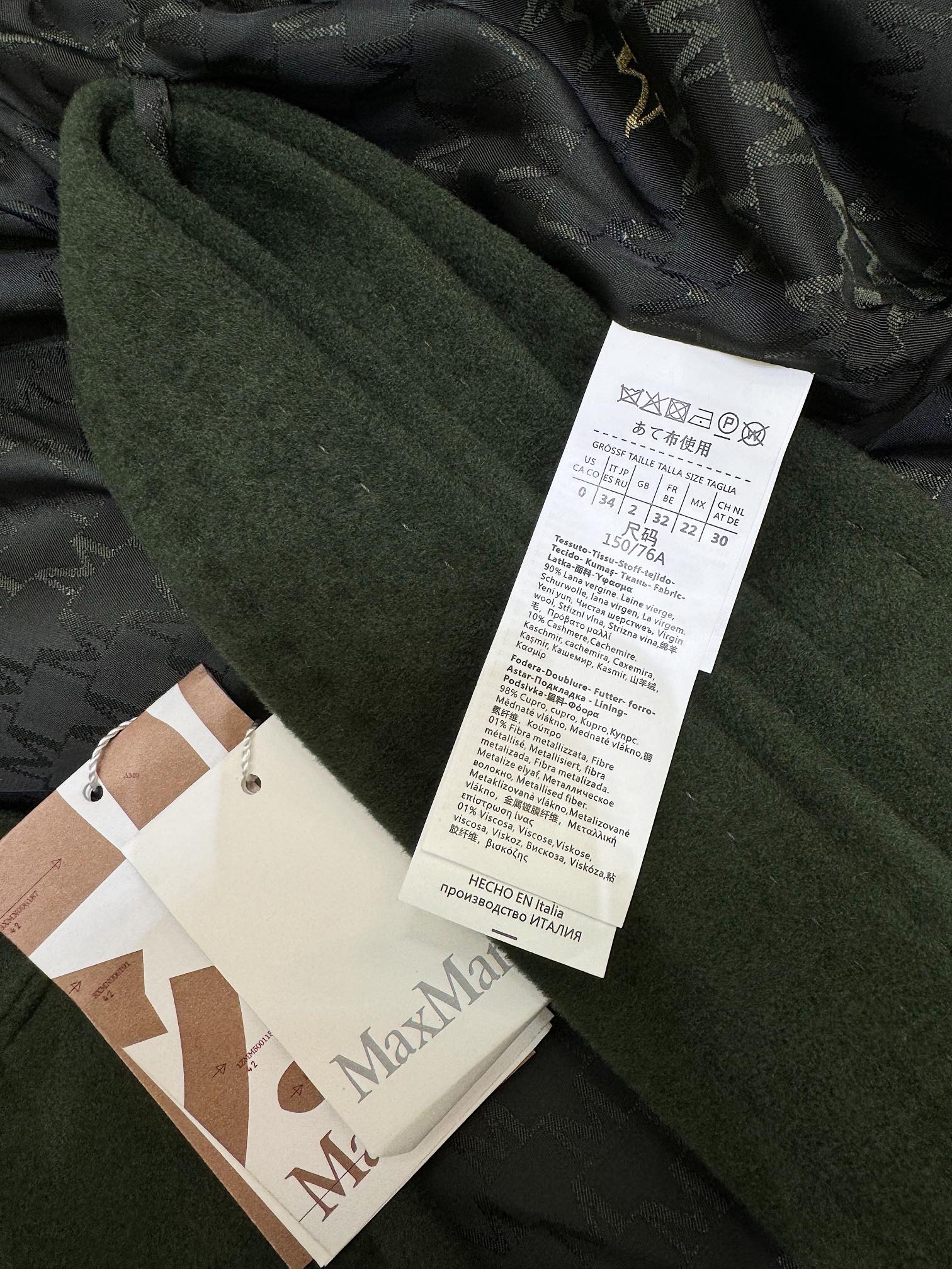 Bagsaaaa Max Mara Wool Coat Green