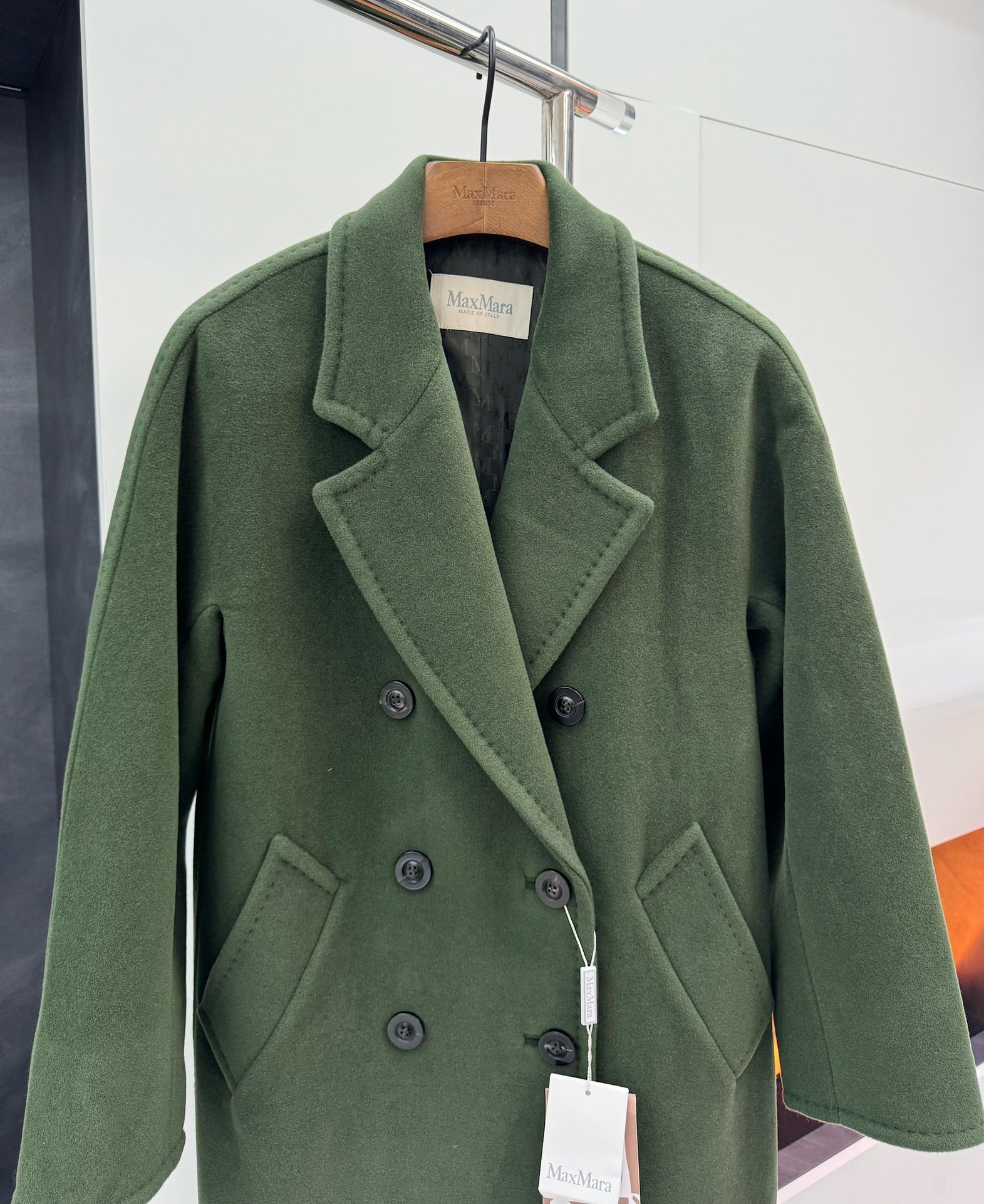 Bagsaaaa Max Mara Wool Coat Green