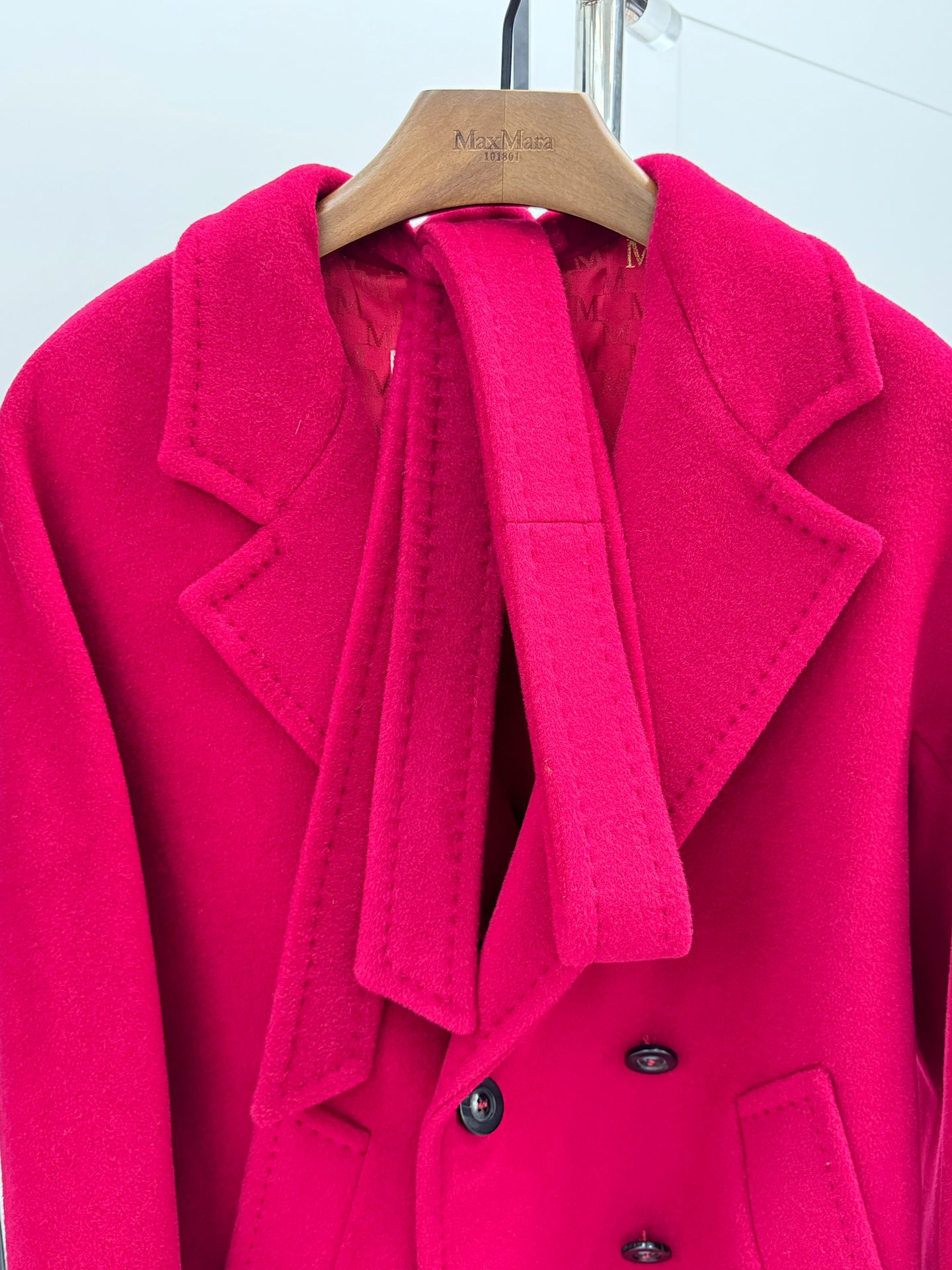 Bagsaaa Max Mara Wool Coat Dark Pink