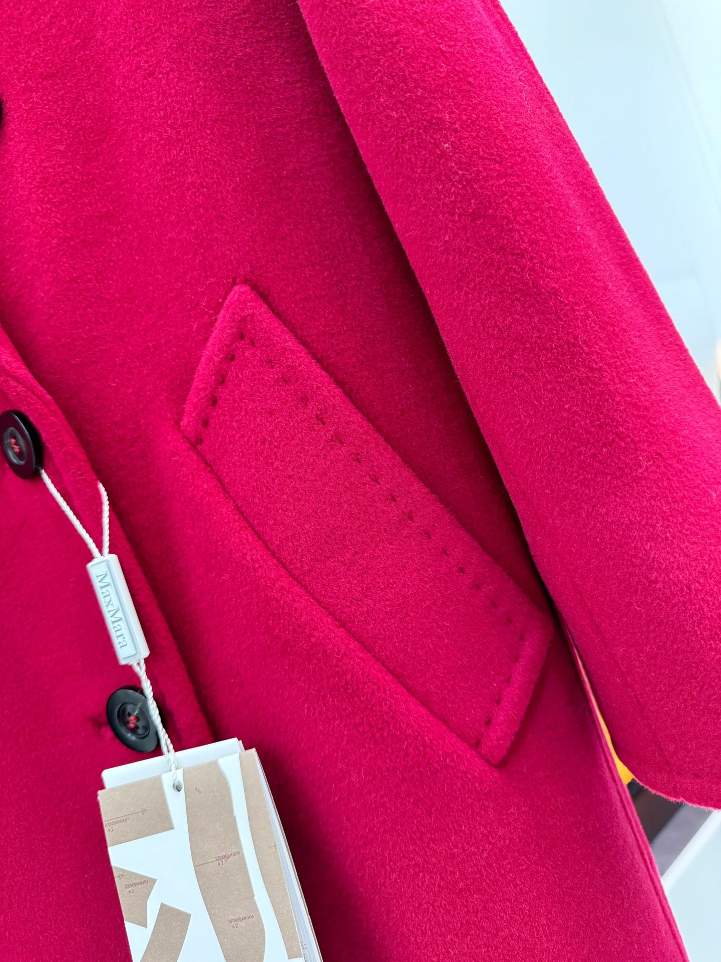 Bagsaaa Max Mara Wool Coat Dark Pink