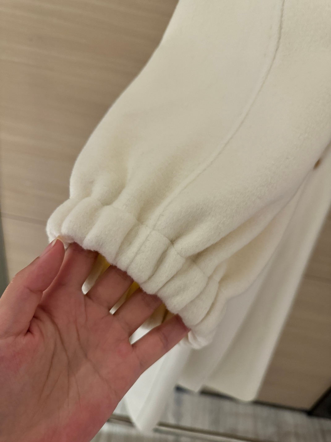 Bagsaaa Max Mara Zaffo cashmere double breasted long coat white