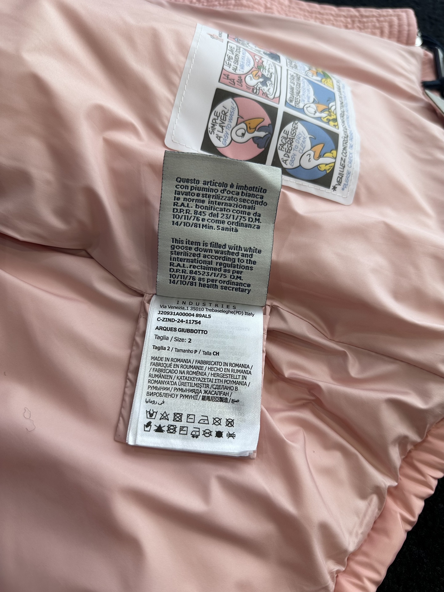 Bagsaaa Moncler Arques Teddy Down Gilet Pink