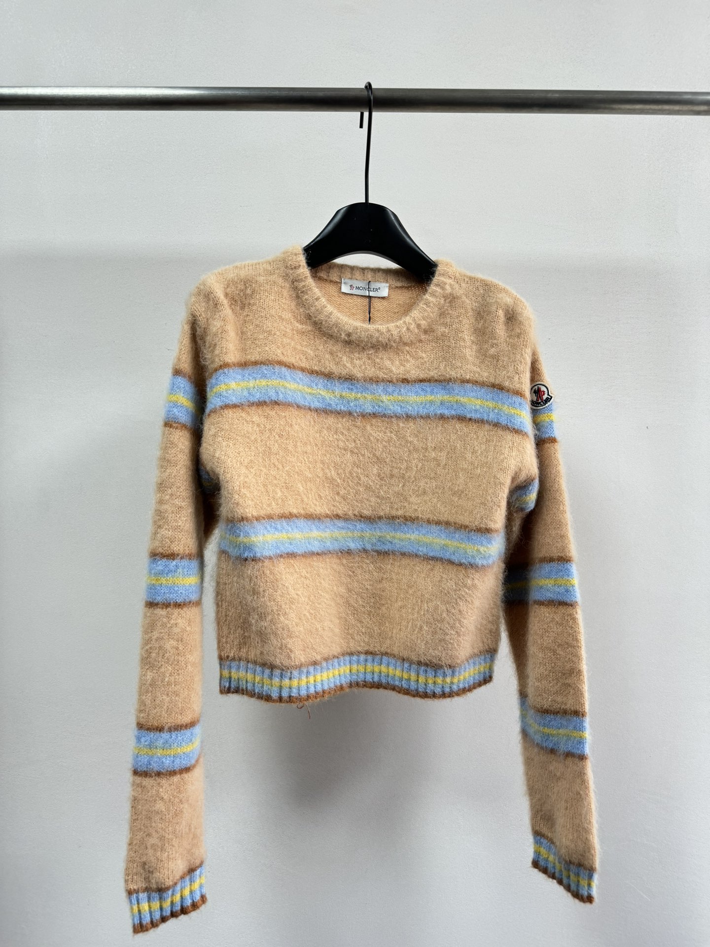Bagsaaa Moncler Striped Alpaca Blend Jumper