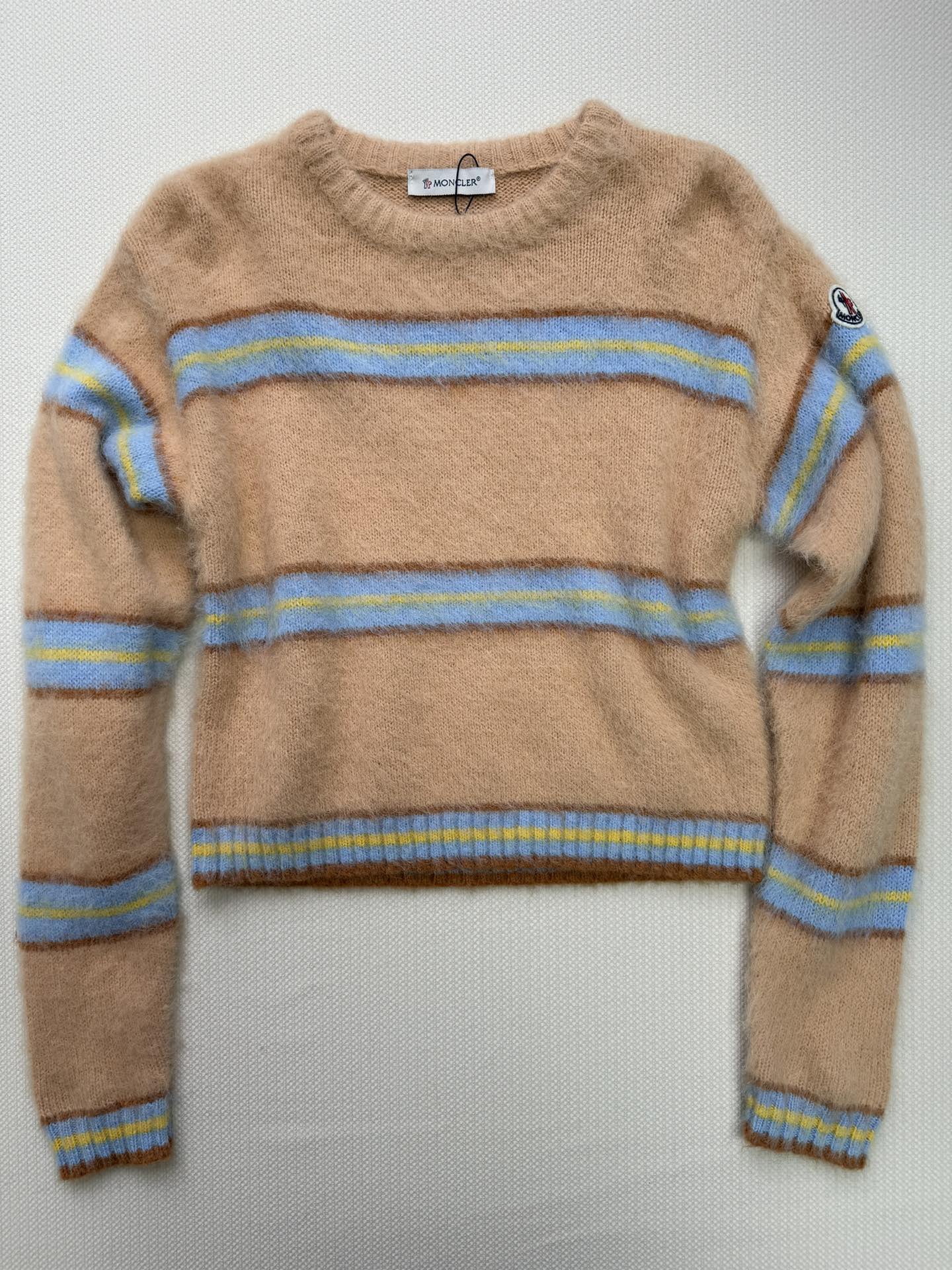 Bagsaaa Moncler Striped Alpaca Blend Jumper