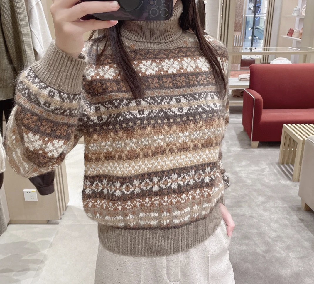 Bagsaaa L0r0 P1ana Scopello Turtleneck Wool Mocha/Deep Walnut