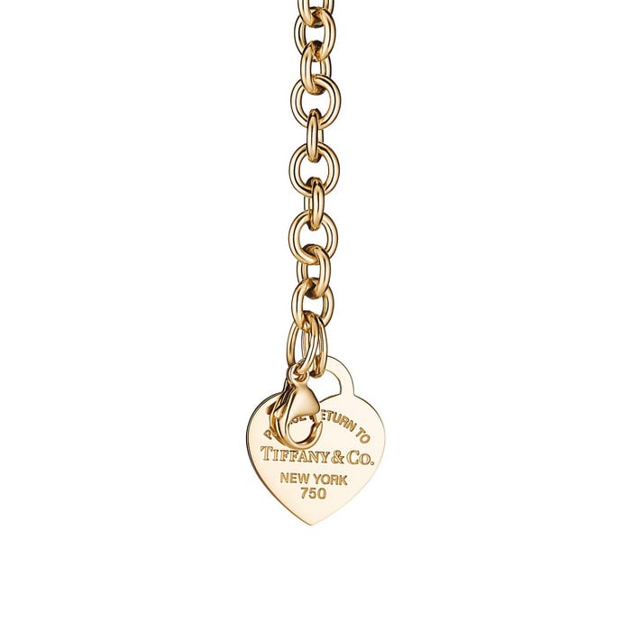 Bagsaaa T*f*ny&Co Heart Tag Bracelet Gold