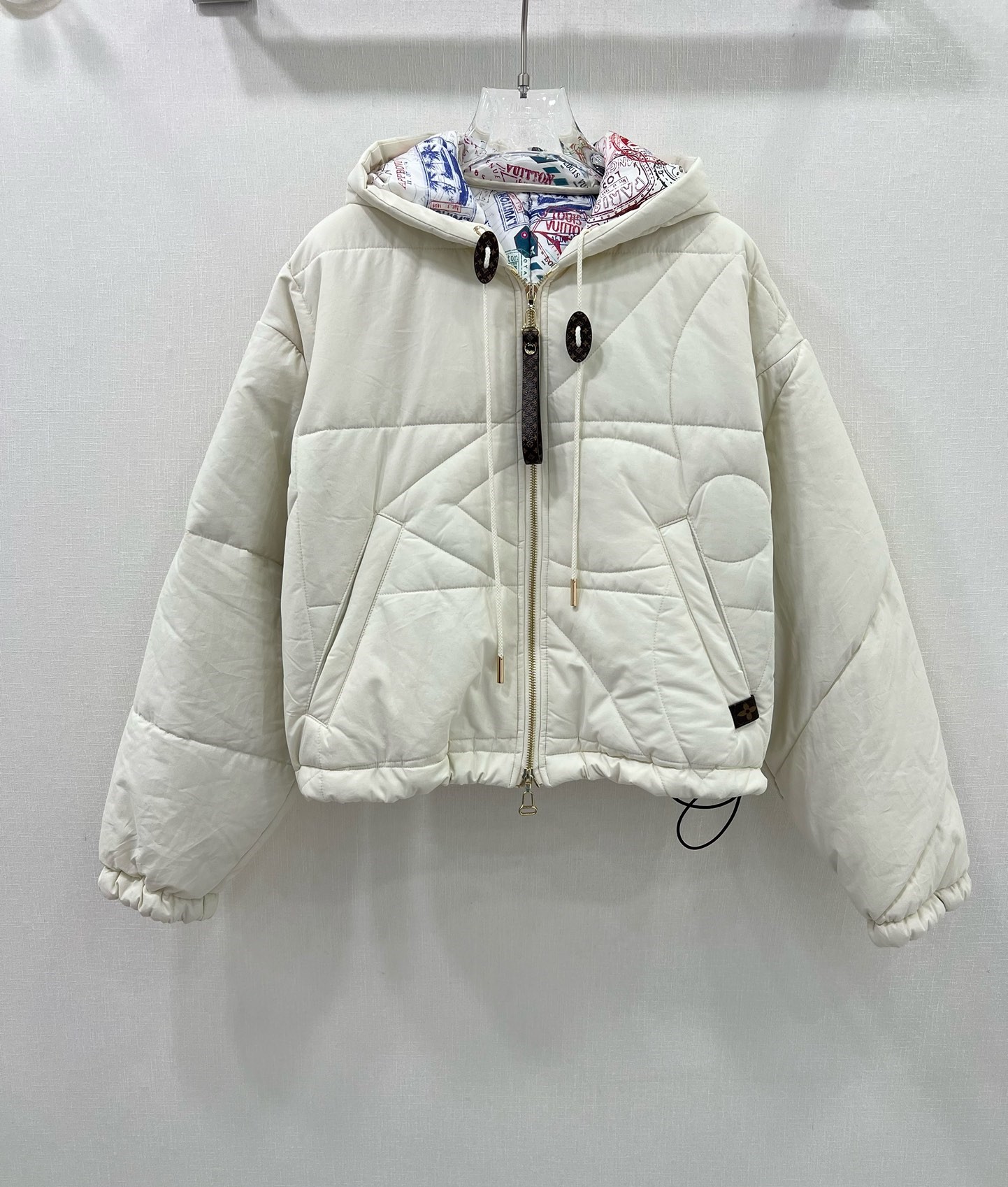 Bagsaaa L0vis Vvtt0n Quilted Monogram Flower Jacket Ivory