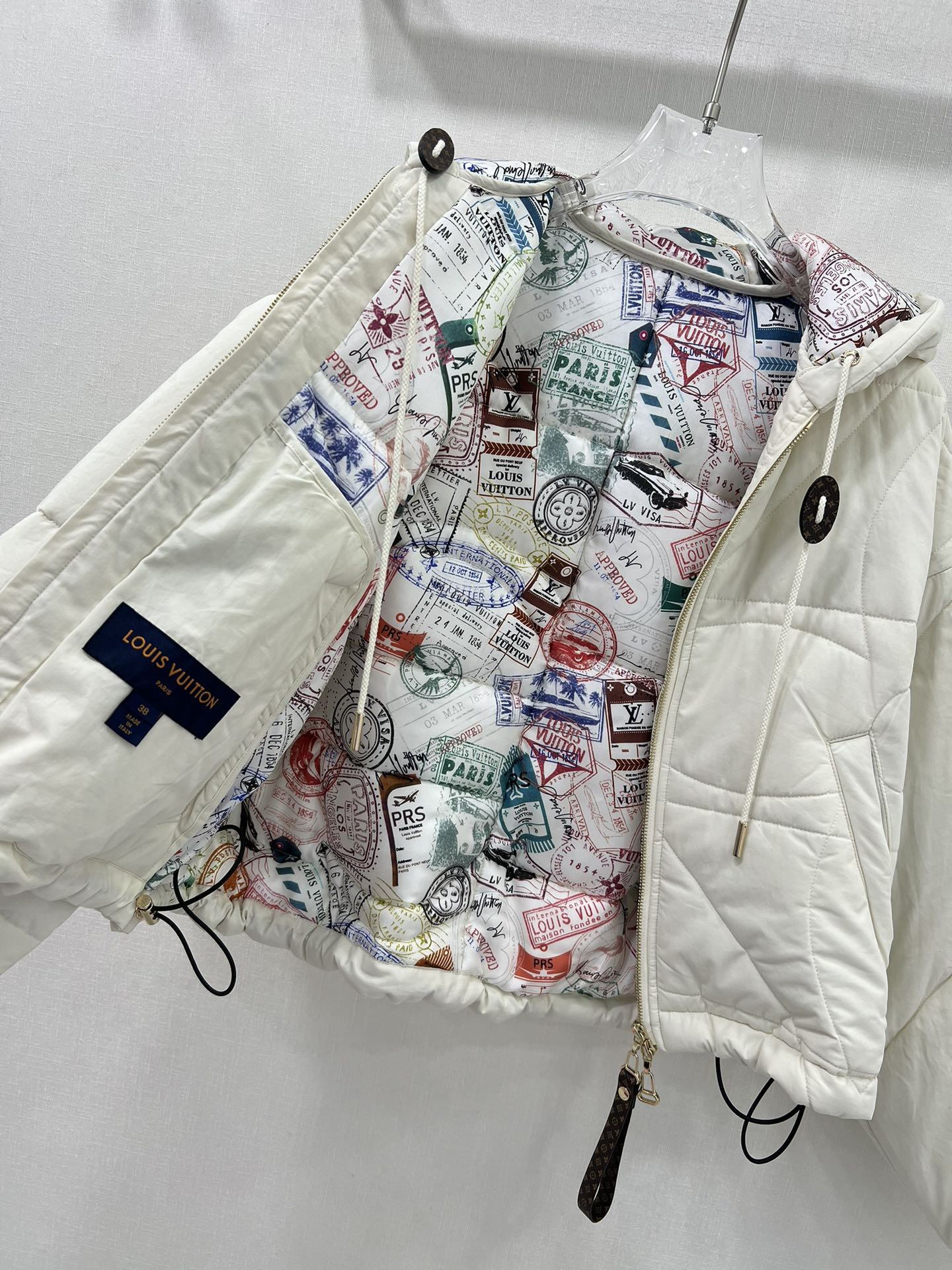 Bagsaaa L0vis Vvtt0n Quilted Monogram Flower Jacket Ivory