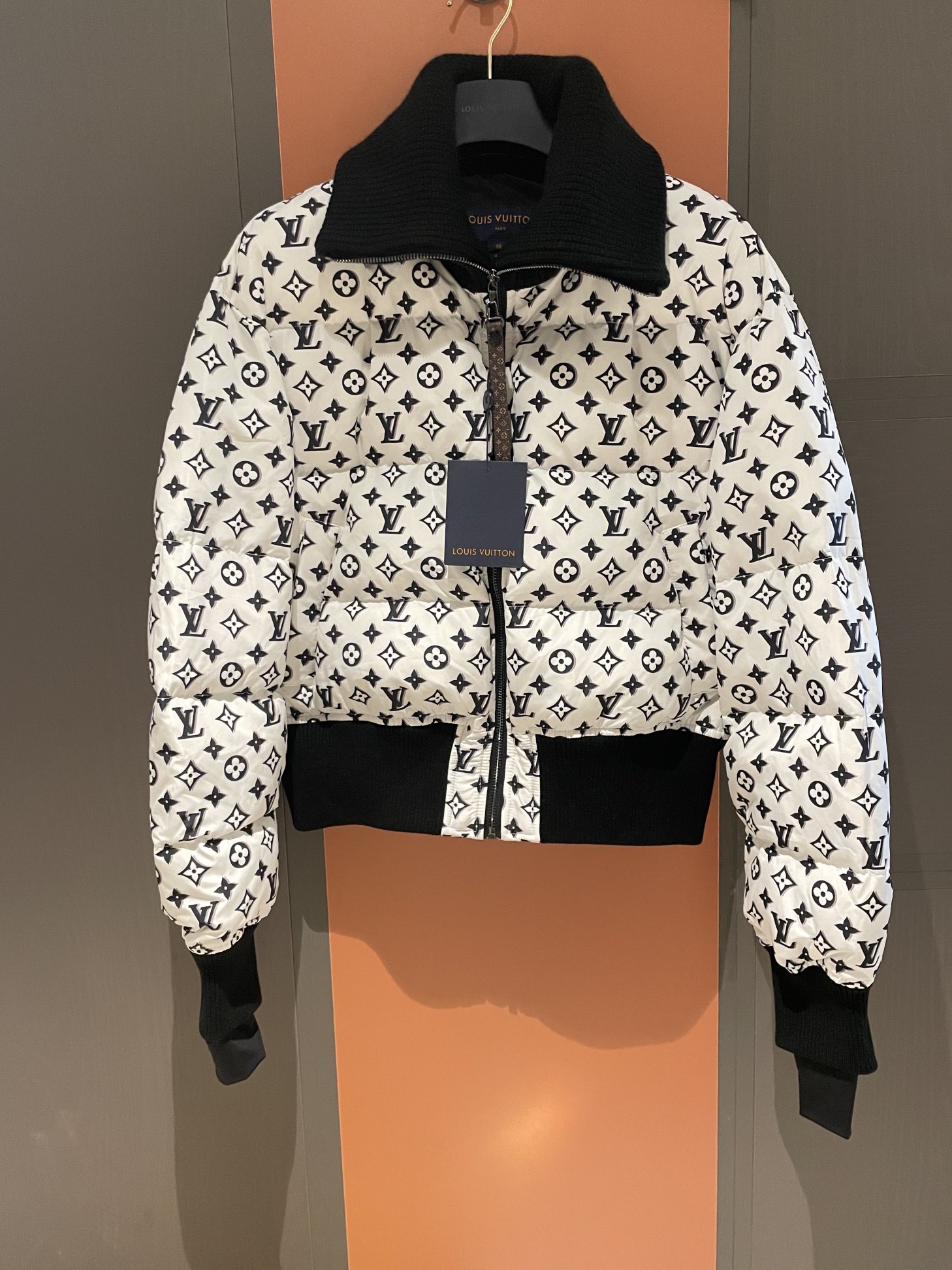 Bagsaaa L0vis Vvtt0n 3D Monogram Cropped Puffer Jacket 