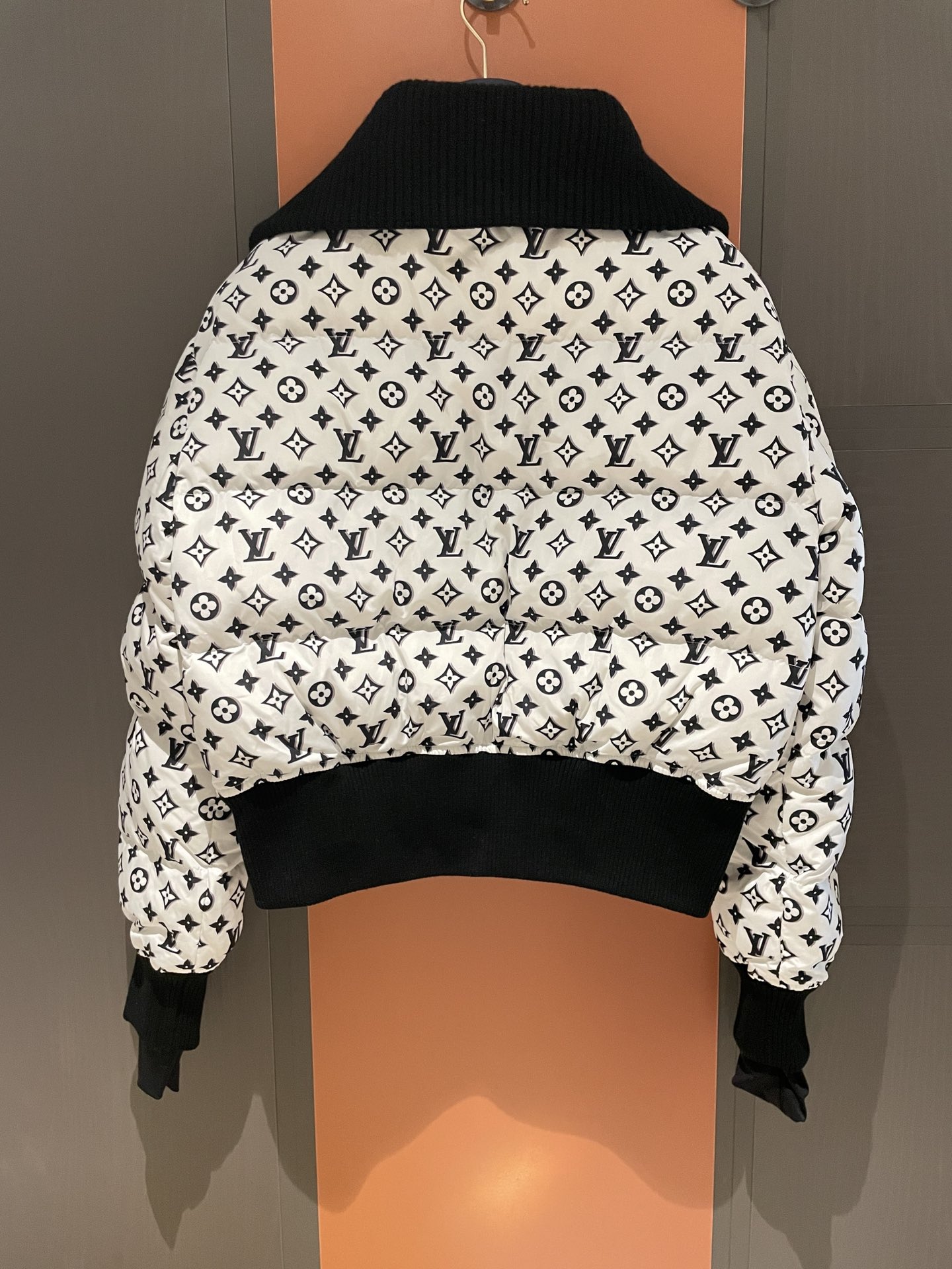 Bagsaaa L0vis Vvtt0n 3D Monogram Cropped Puffer Jacket