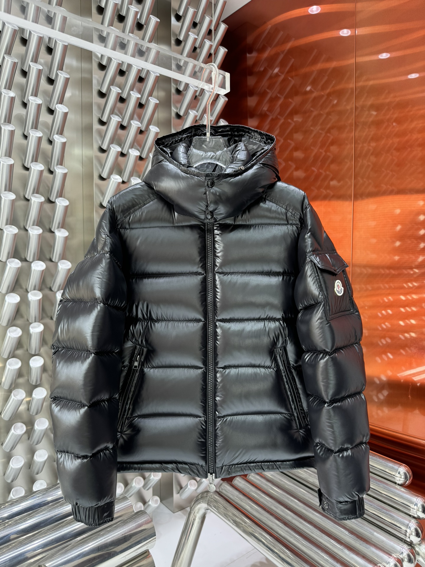 Bagsaaa Moncler Enfant Gles puffer jacket black
