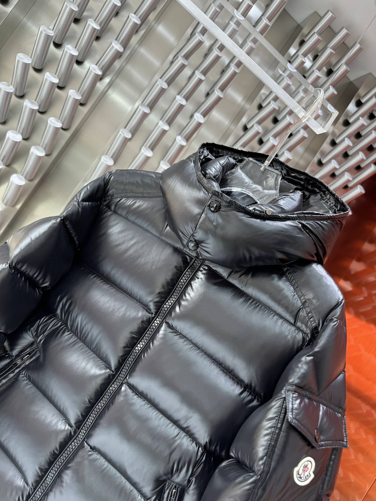 Bagsaaa Moncler Enfant Gles puffer jacket black