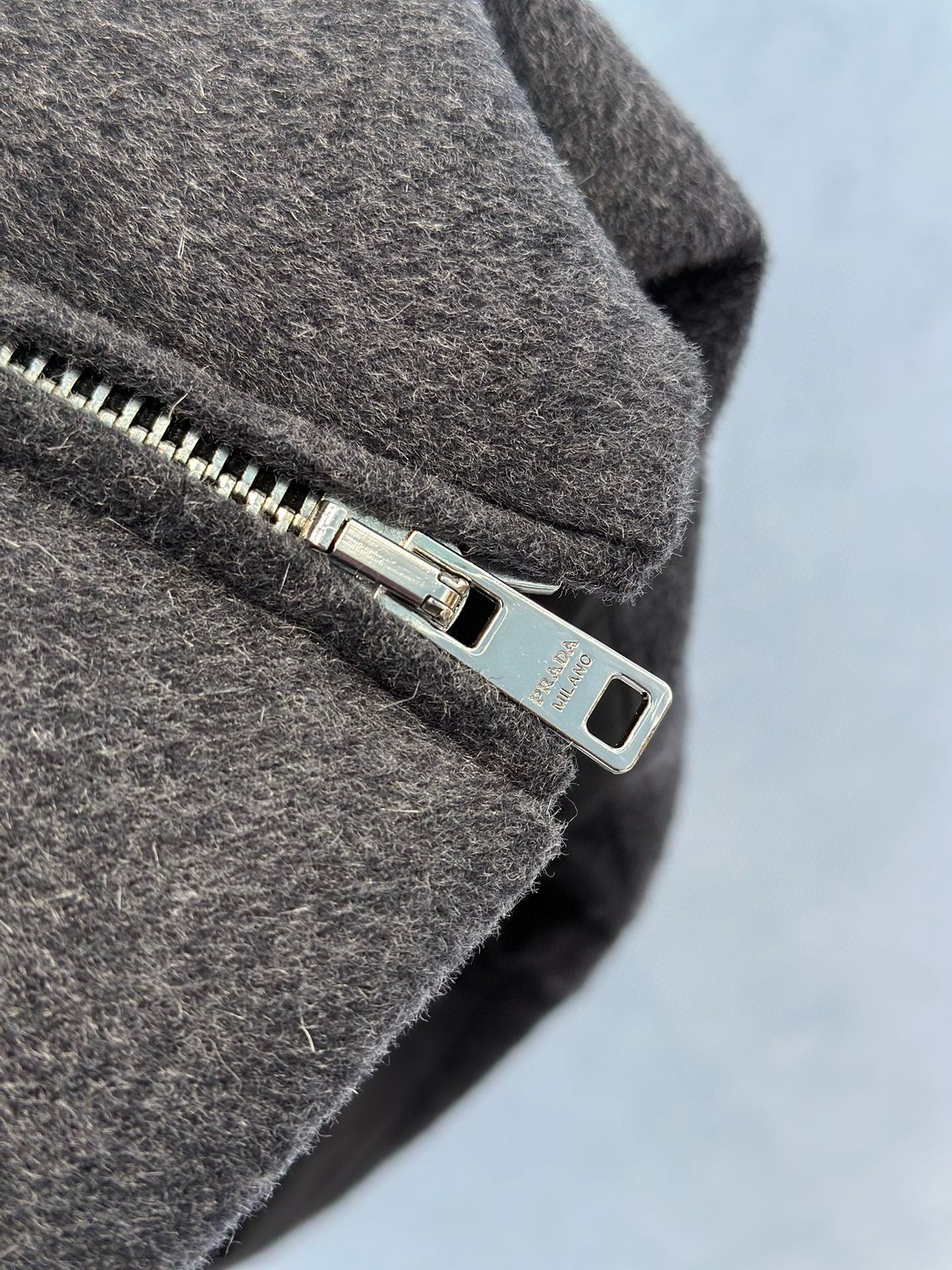 Bagsaaa Pra*a Flannel down jacket Slate Gray