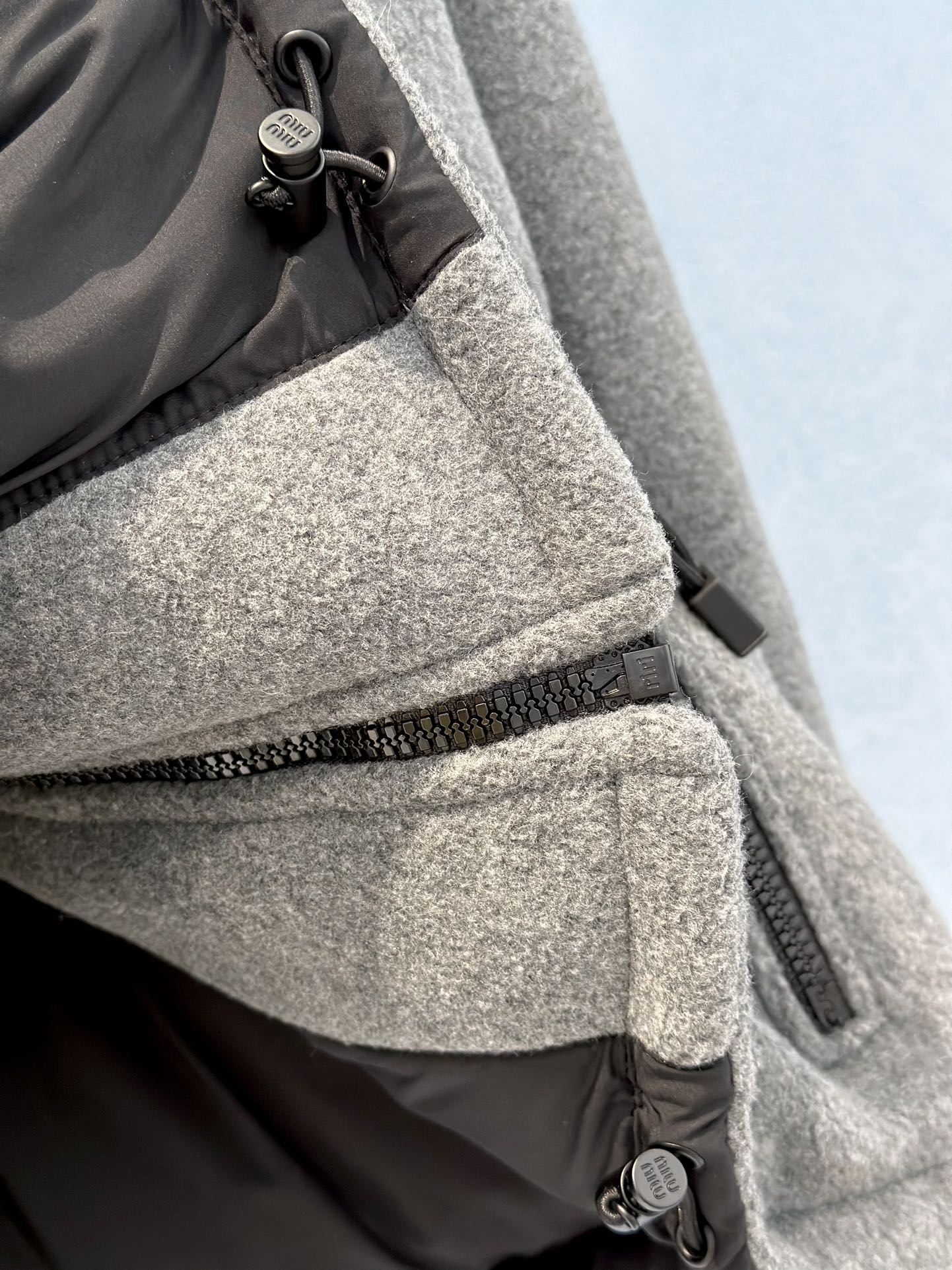 Bagsaaa M1um1u Fleece Down Jacket Grey