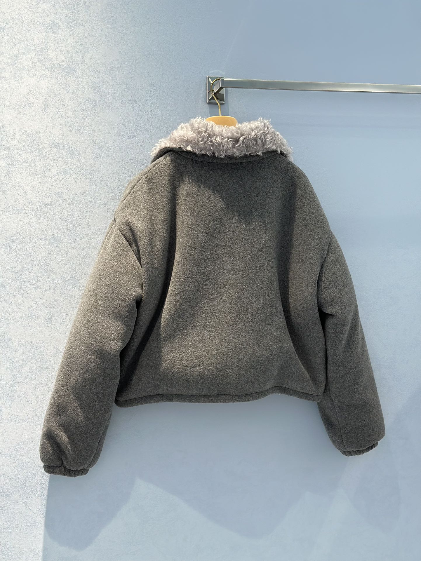 Bagsaaa M1um1u Fleece Down Jacket Grey