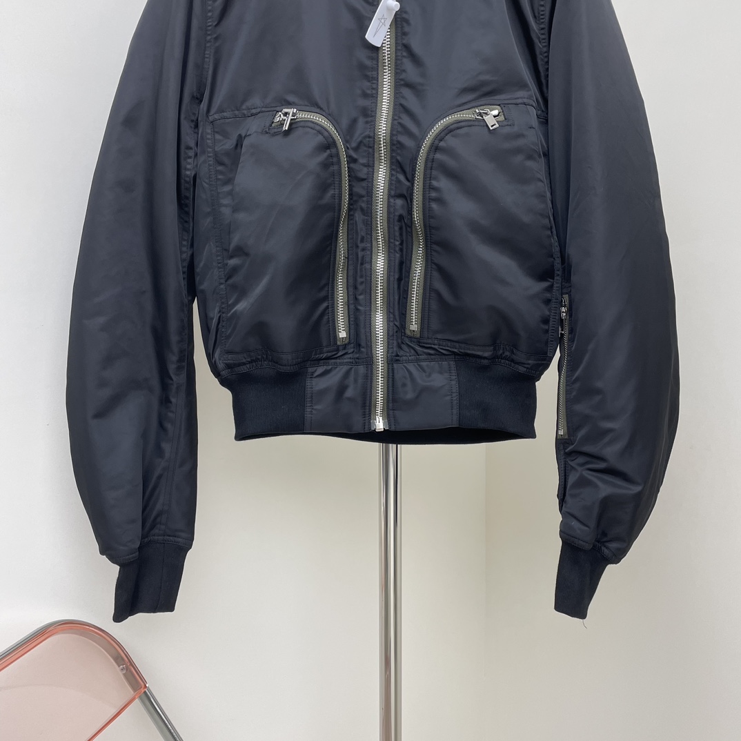Bagsaaa Rick Owens Bauhaus Flight Jacket - Black