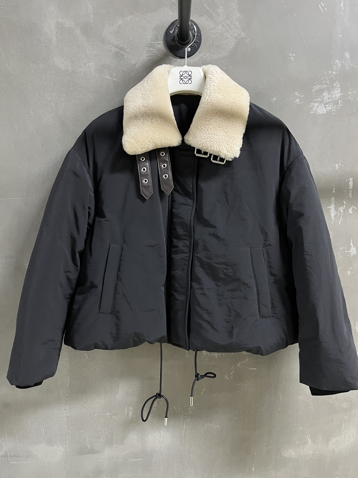 Bagsaaa L0ew* Puffer jacket in technical cotton blend black