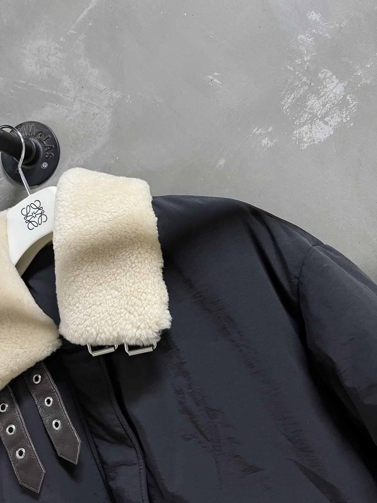 Bagsaaa L0ew* Puffer jacket in technical cotton blend black