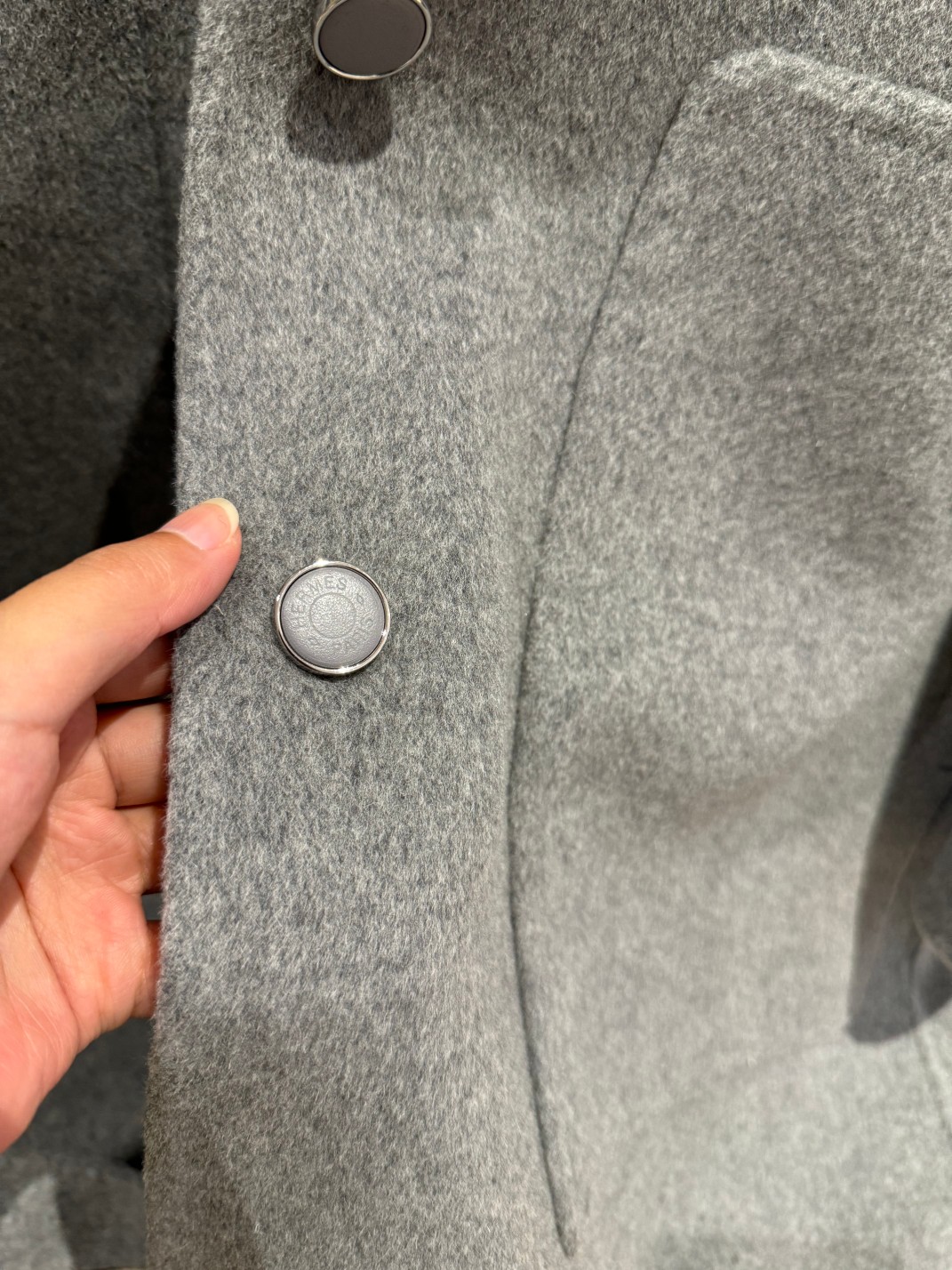 Bagsaaa H**me5 Cashmere wrap coat gray