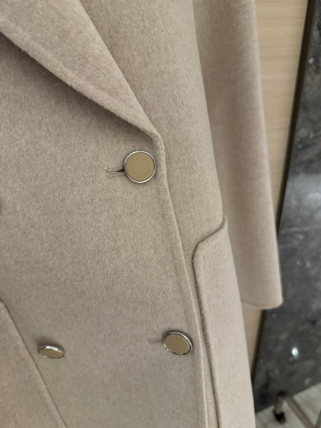 Bagsaaa H**me5 Cashmere pea coat beige