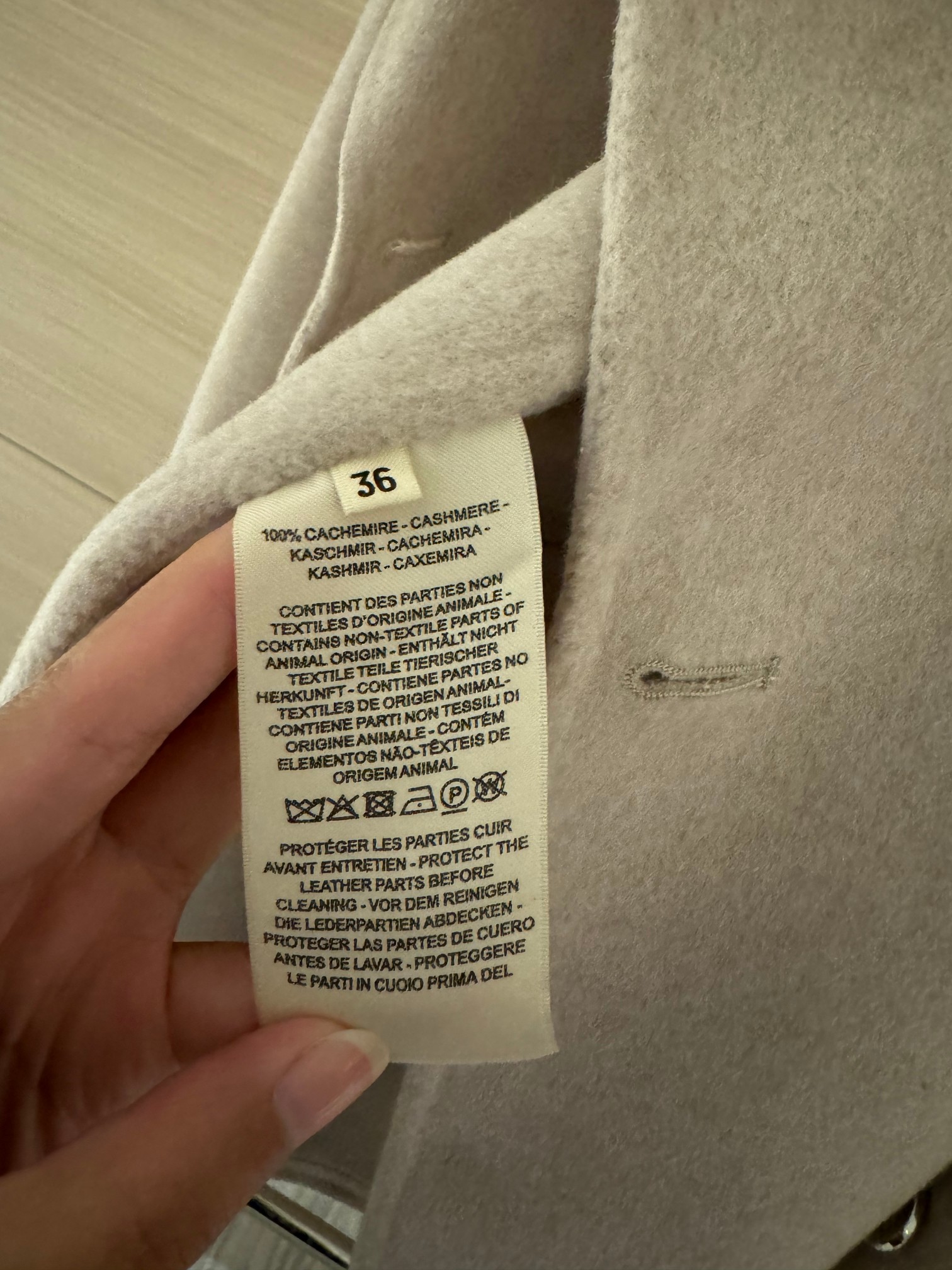 Bagsaaa H**me5 Cashmere pea coat beige