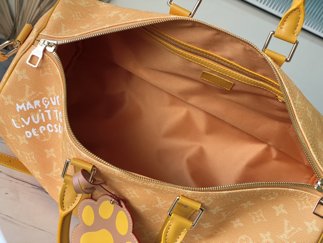 Bagsaaa L0vis Vvtt0n M12880 Keepall Bandoulière 45 Yellow - 45 x 27 x 20 cm