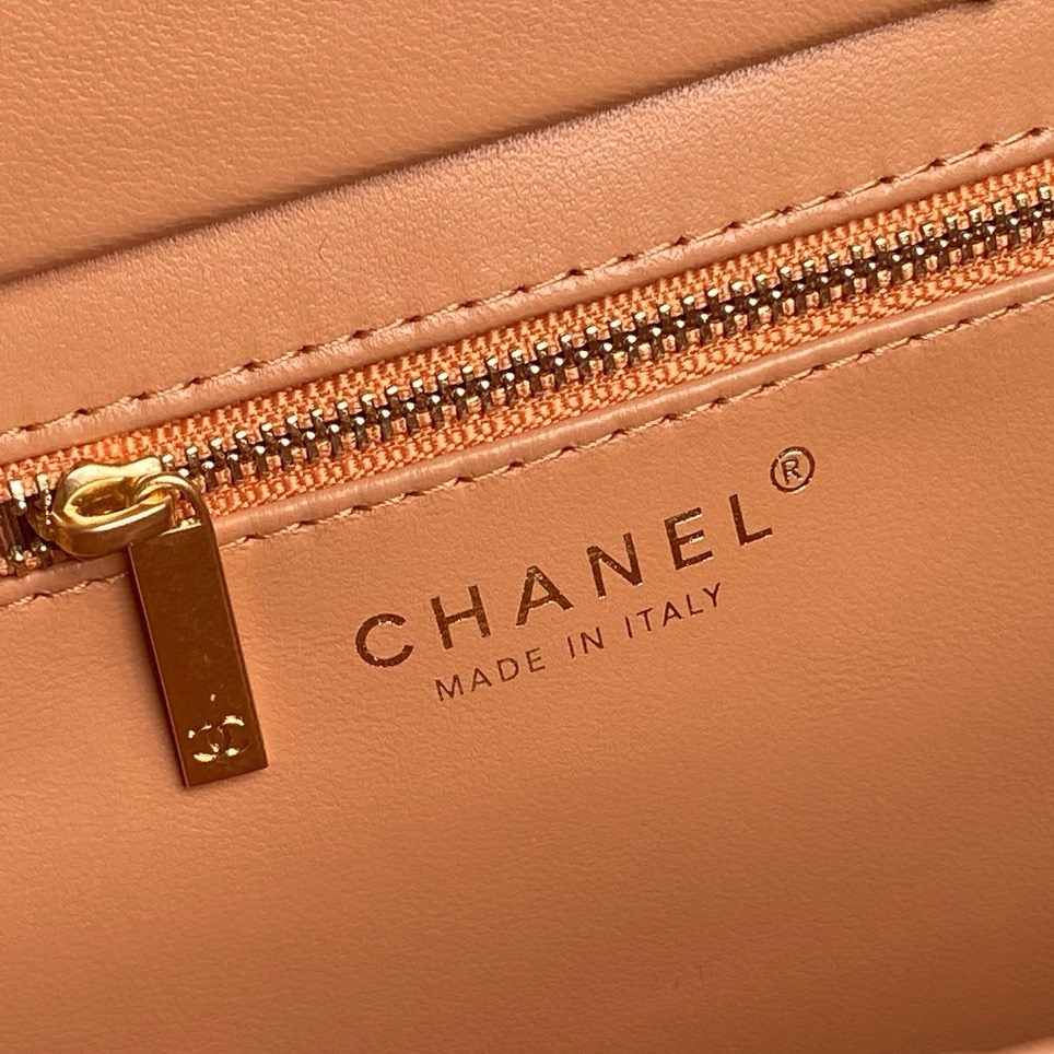 Bagsaaa Ch**el Small Shopping Bag Camel AS5192 - 24×32×12cm