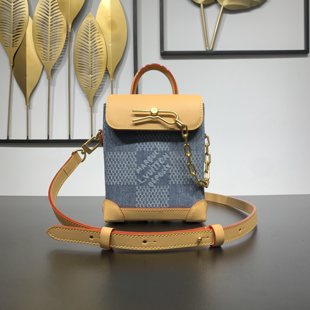 Bagsaaa L0vis Vvtt0n N40751 Nano Steamer Blue Denim - 15 x 18 x 7 cm