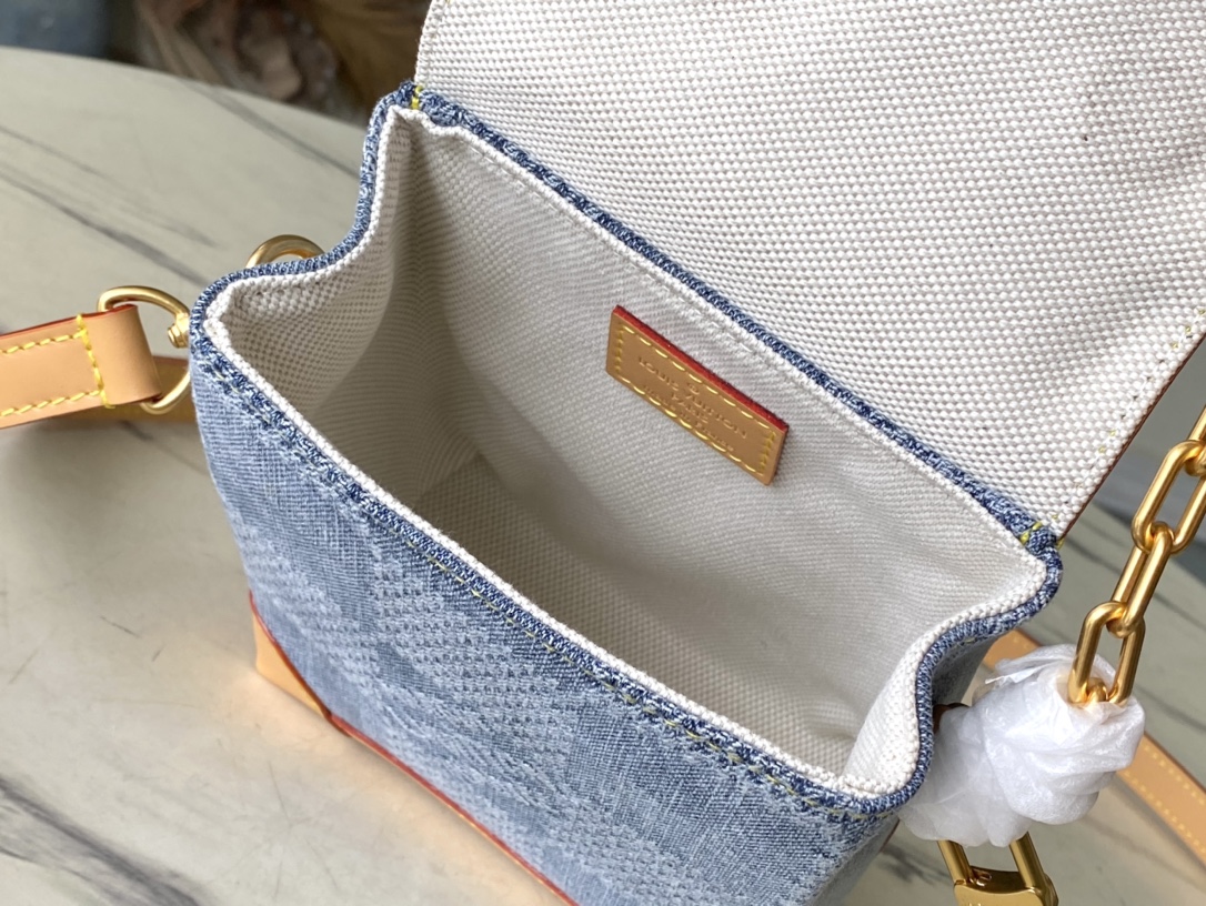 Bagsaaa L0vis Vvtt0n N40751 Nano Steamer Blue Denim - 15 x 18 x 7 cm