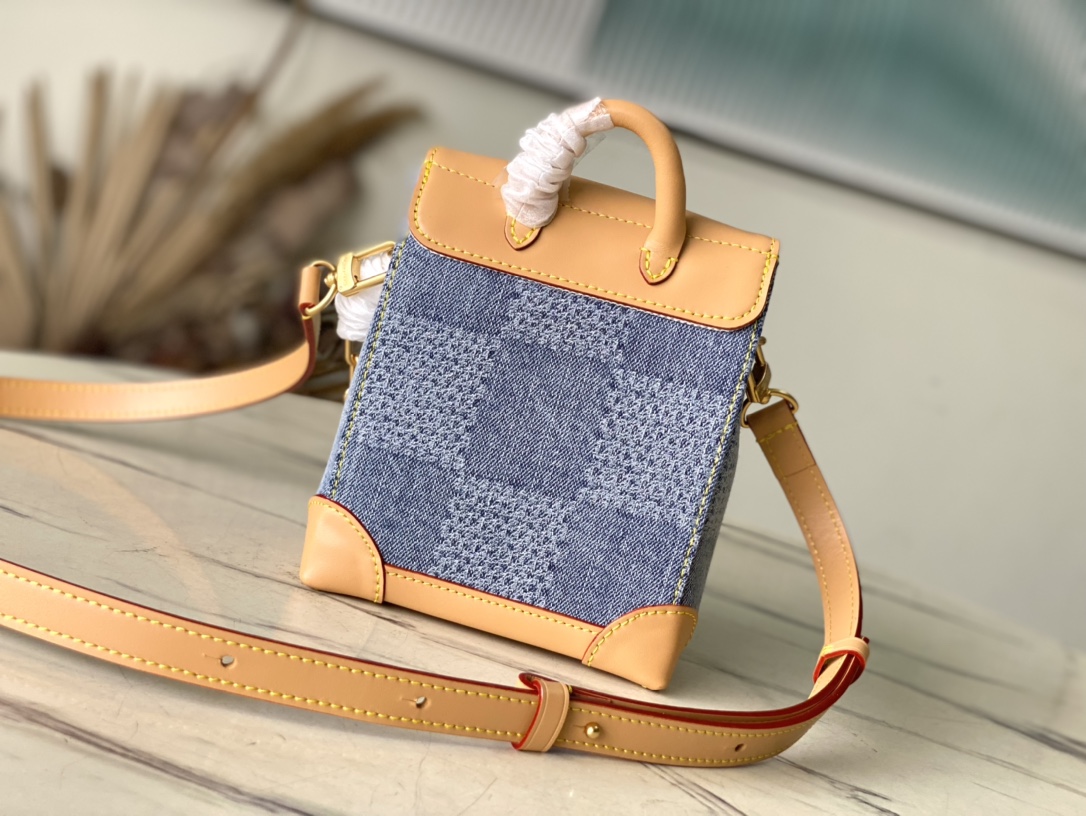 Bagsaaa L0vis Vvtt0n N40751 Nano Steamer Blue Denim - 15 x 18 x 7 cm