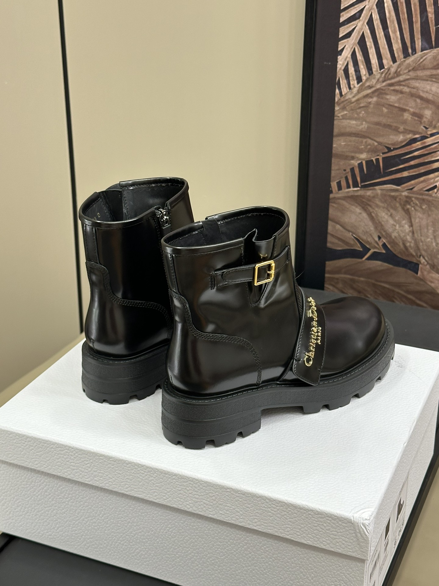 Bagsaaa D10r D-Quest Ankle Boot Black Calfskin