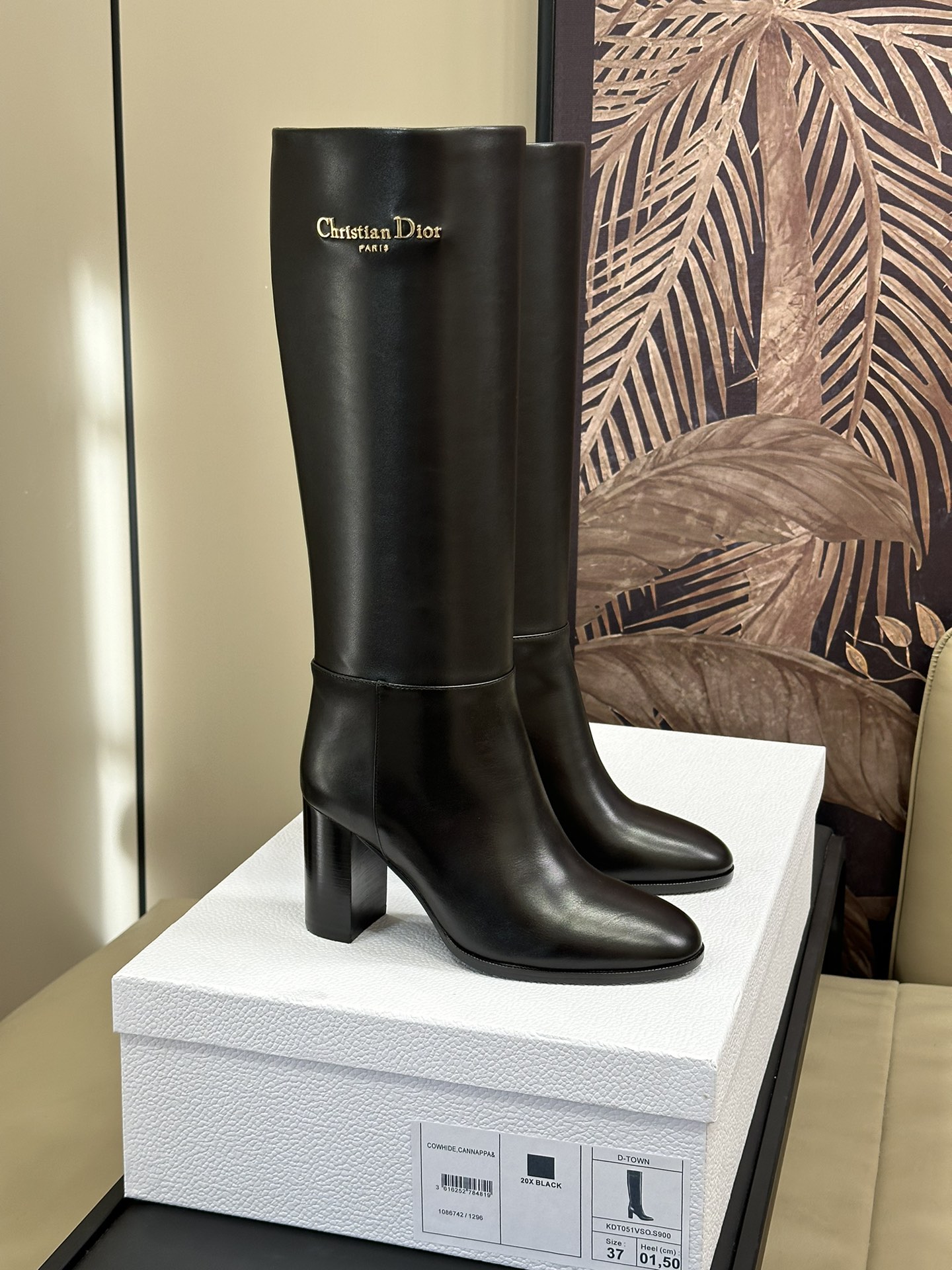 Bagsaaa D10r D-Town Heeled Boot Black S*pple Calfskin