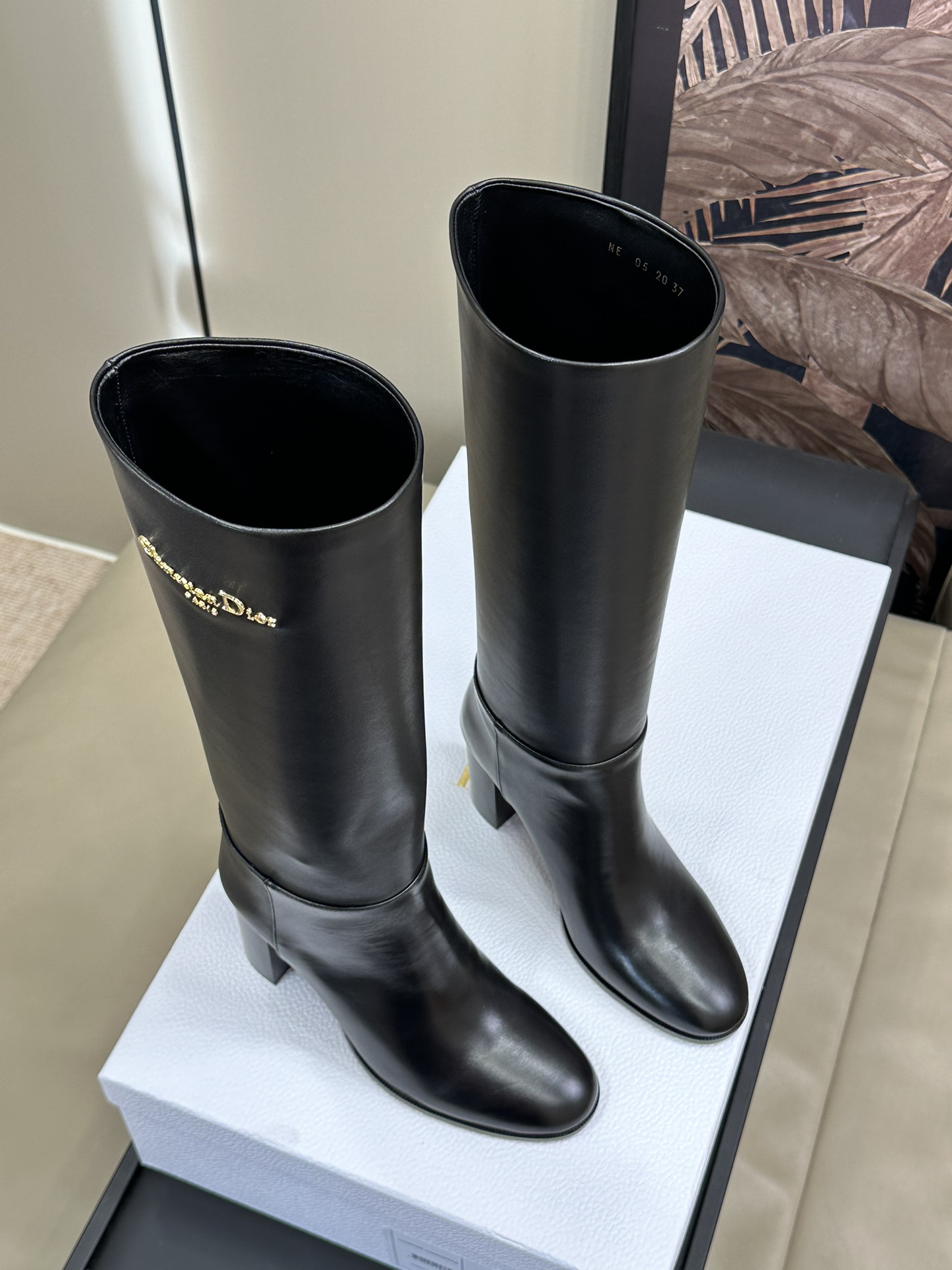 Bagsaaa D10r D-Town Heeled Boot Black S*pple Calfskin
