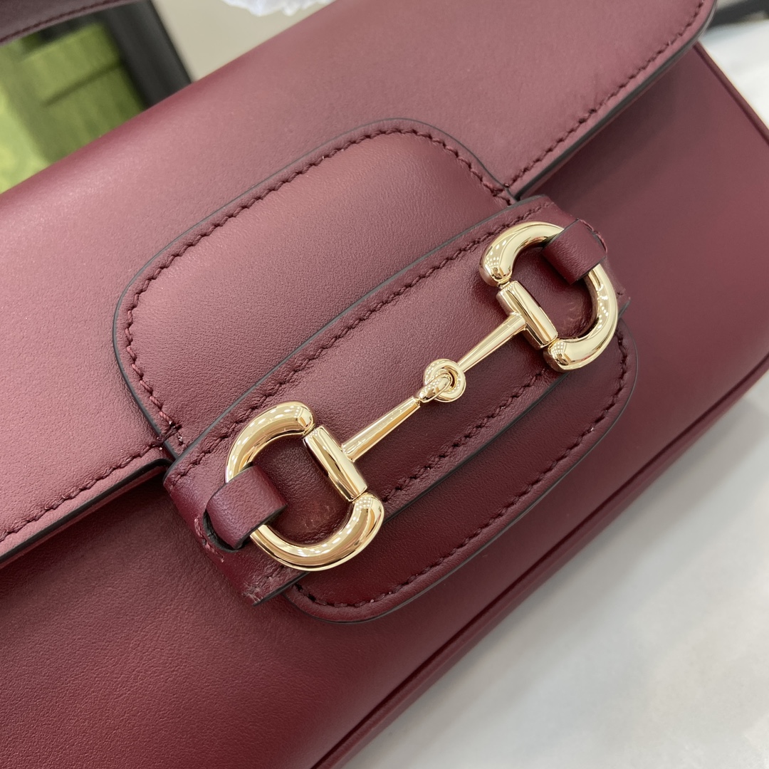Bagsaaa Gvc*1 Horsebit 1955 small top handle bag 815206 Red - 22cm