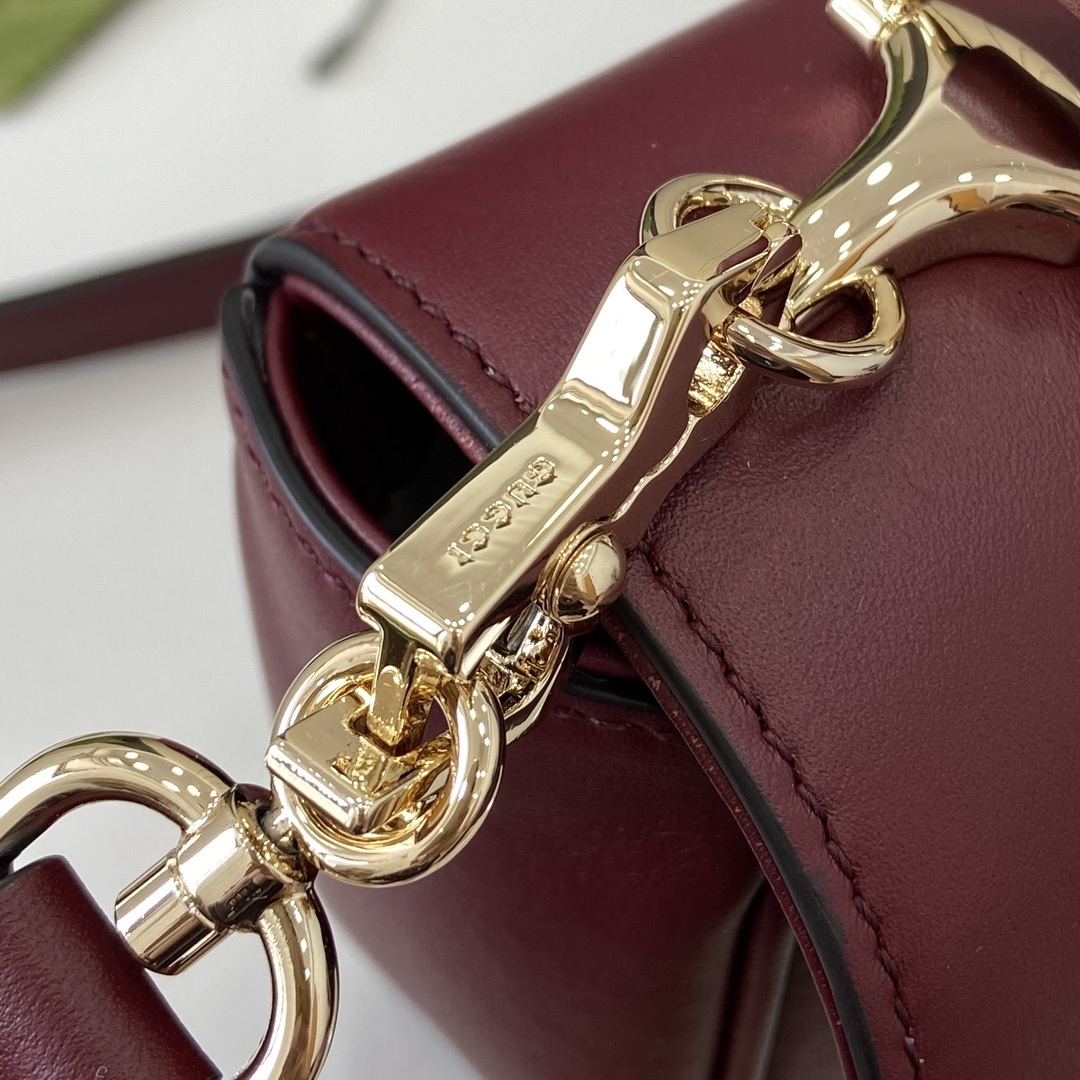 Bagsaaa Gvc*1 Horsebit 1955 small top handle bag 815206 Red - 22cm
