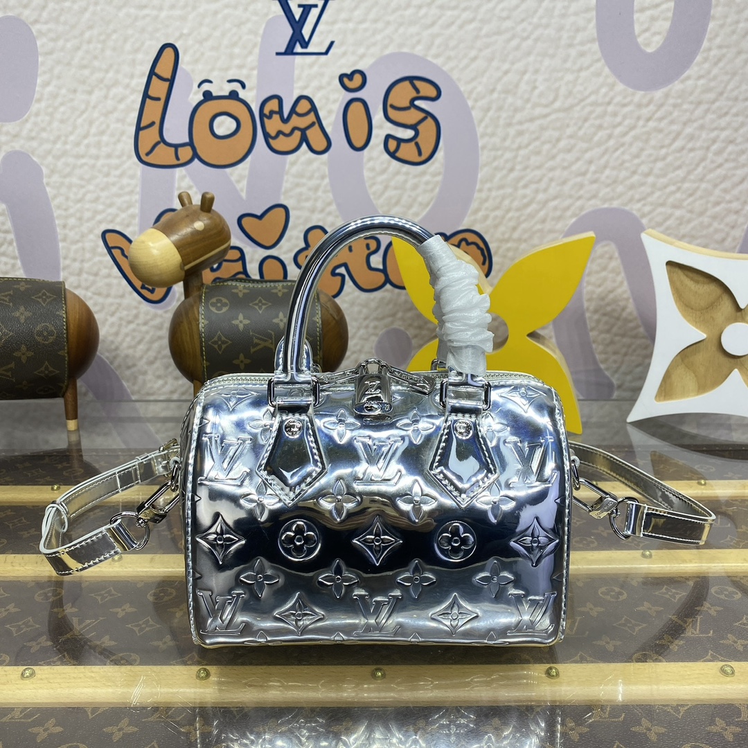 Bagsaaa L0vis Vvtt0n M11987 Speedy Bandoulière 20 Silver - 13.5 x 12 x 20.5 cm