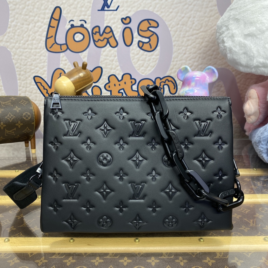 Bagsaaa L0vis Vvtt0n M11370 Coussin PM All Black - 20 x 12 x 26 cm
