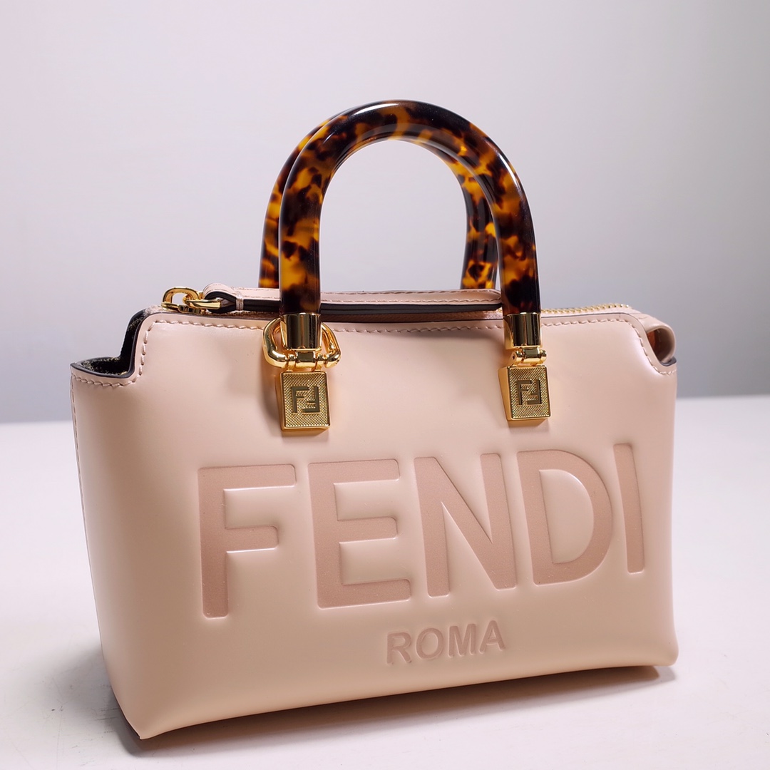 Bagsaaa F**di By The Way Mini Cuir Rose - 17*18*8cm