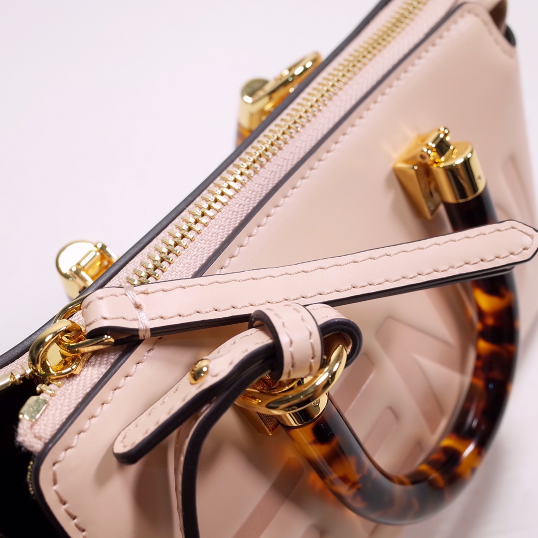 Bagsaaa F**di By The Way Mini Cuir Rose - 17*18*8cm