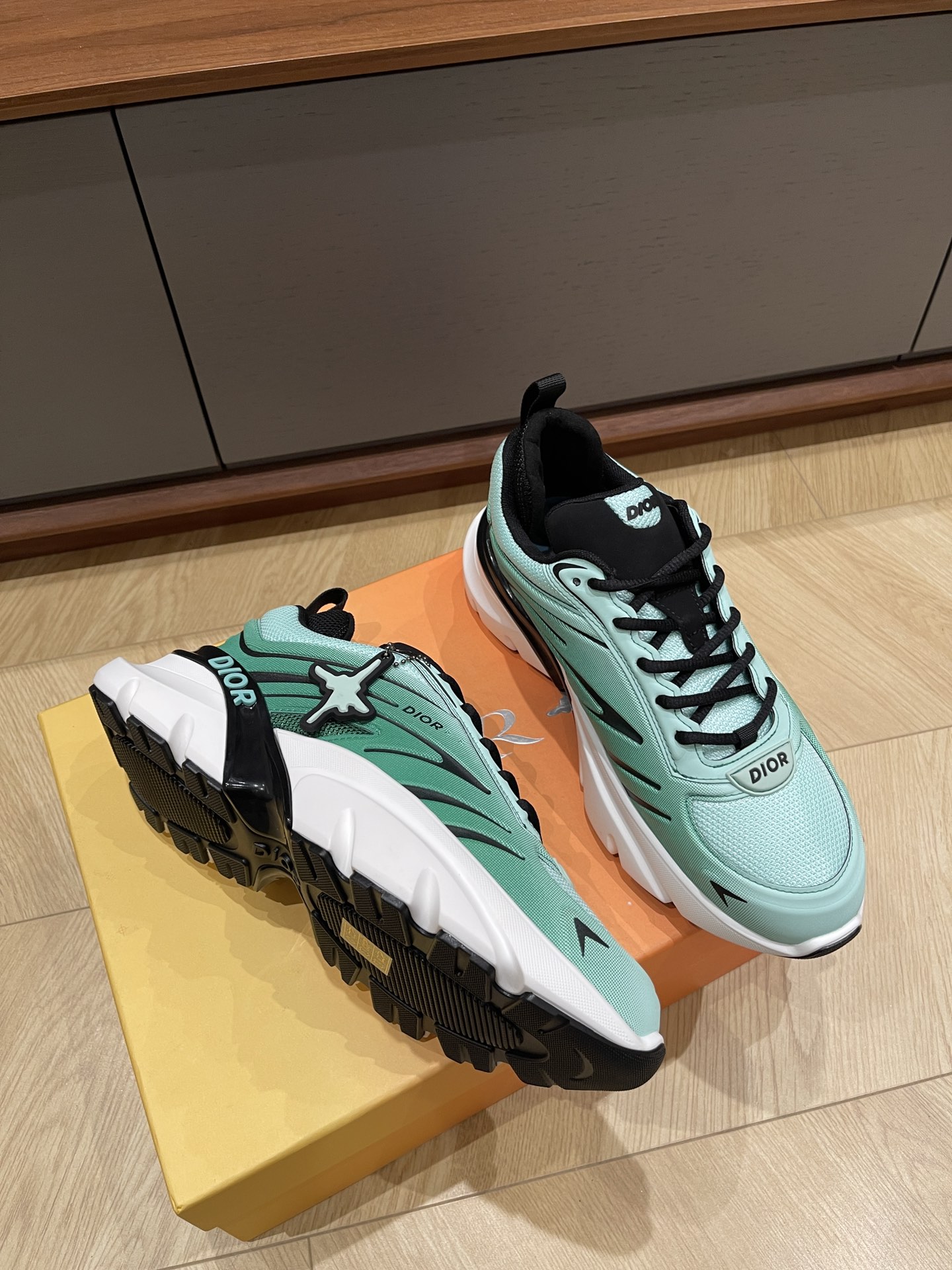 Bagsaaa D10r And Lewis Hamilton B44 Blade Sneaker Gradient Green