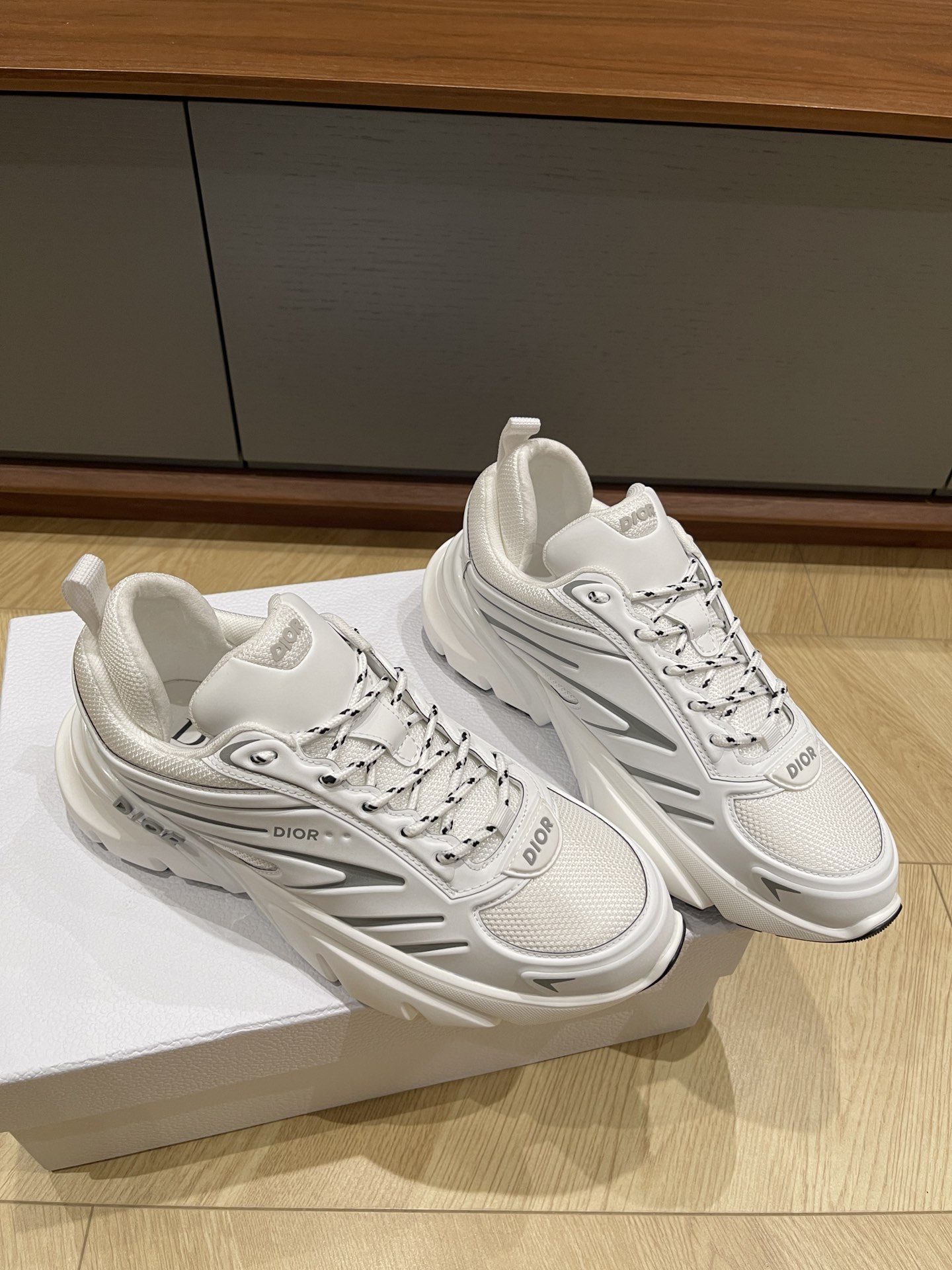 Bagsaaa D10r B44 Blade Sneaker White Technical Mesh and Technical Fabric