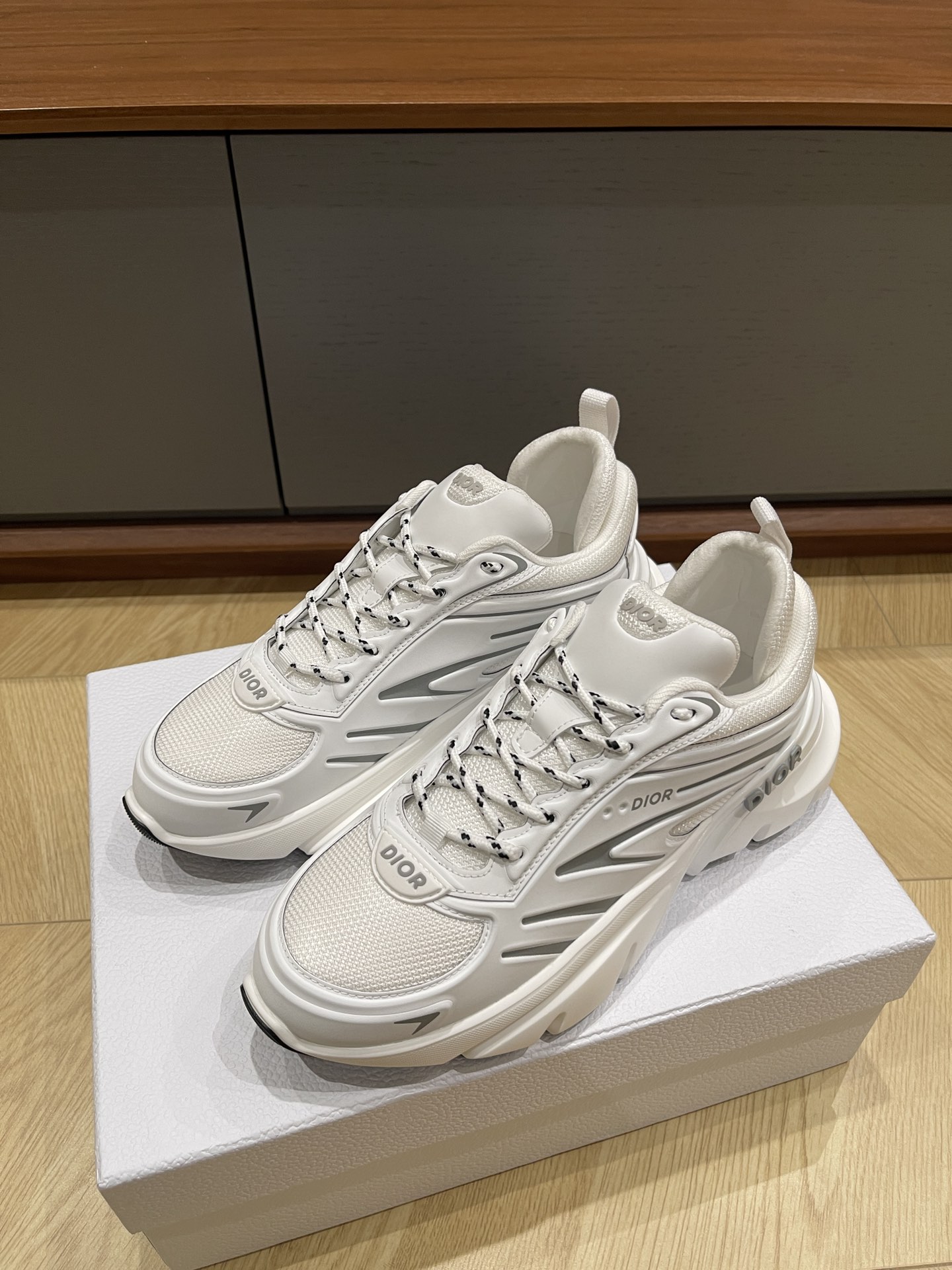 Bagsaaa D10r B44 Blade Sneaker White Technical Mesh and Technical Fabric