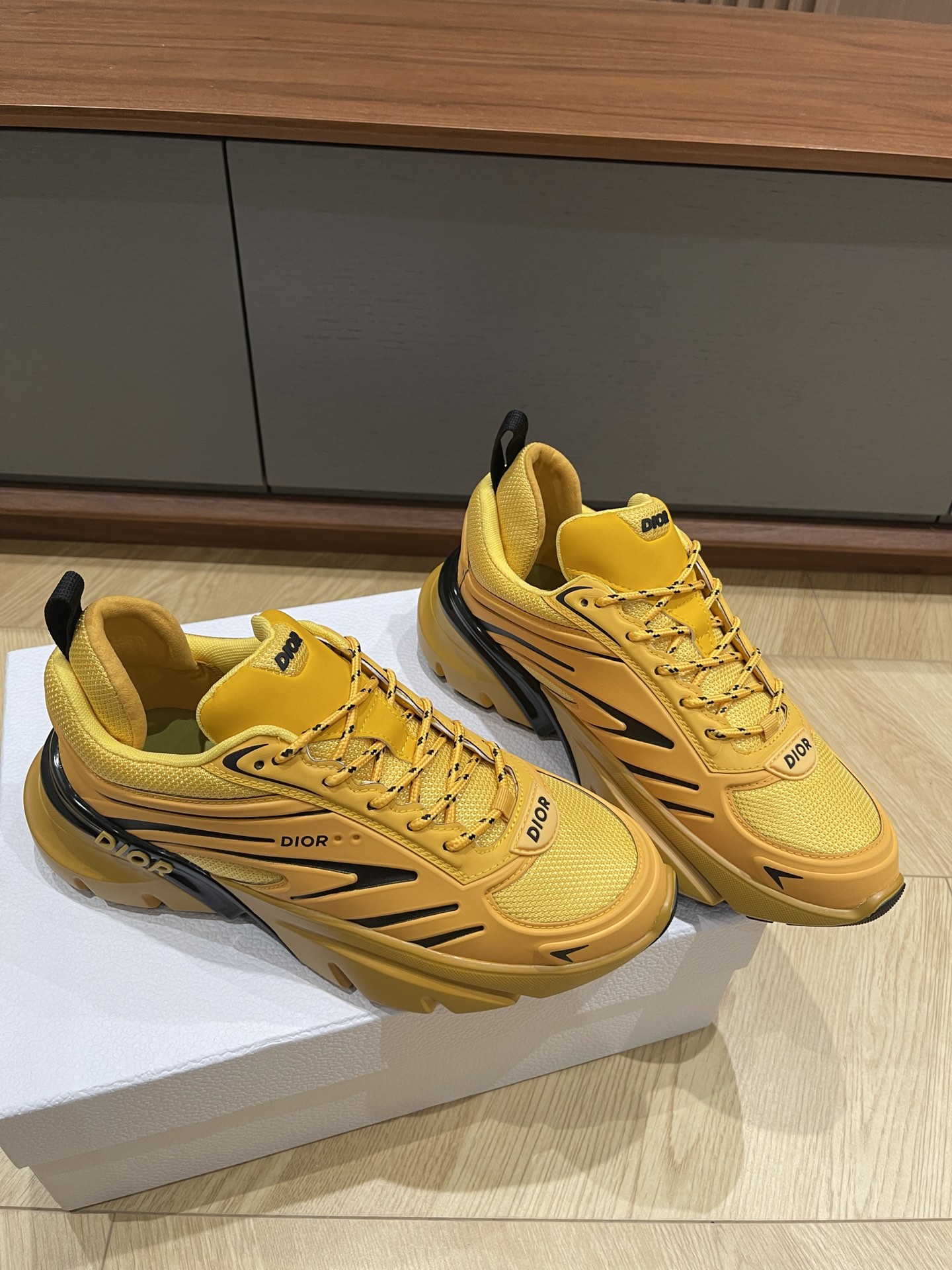 Bagsaaa D10r B44 Blade Sneaker Yellow Technical Mesh and Technical Fabric