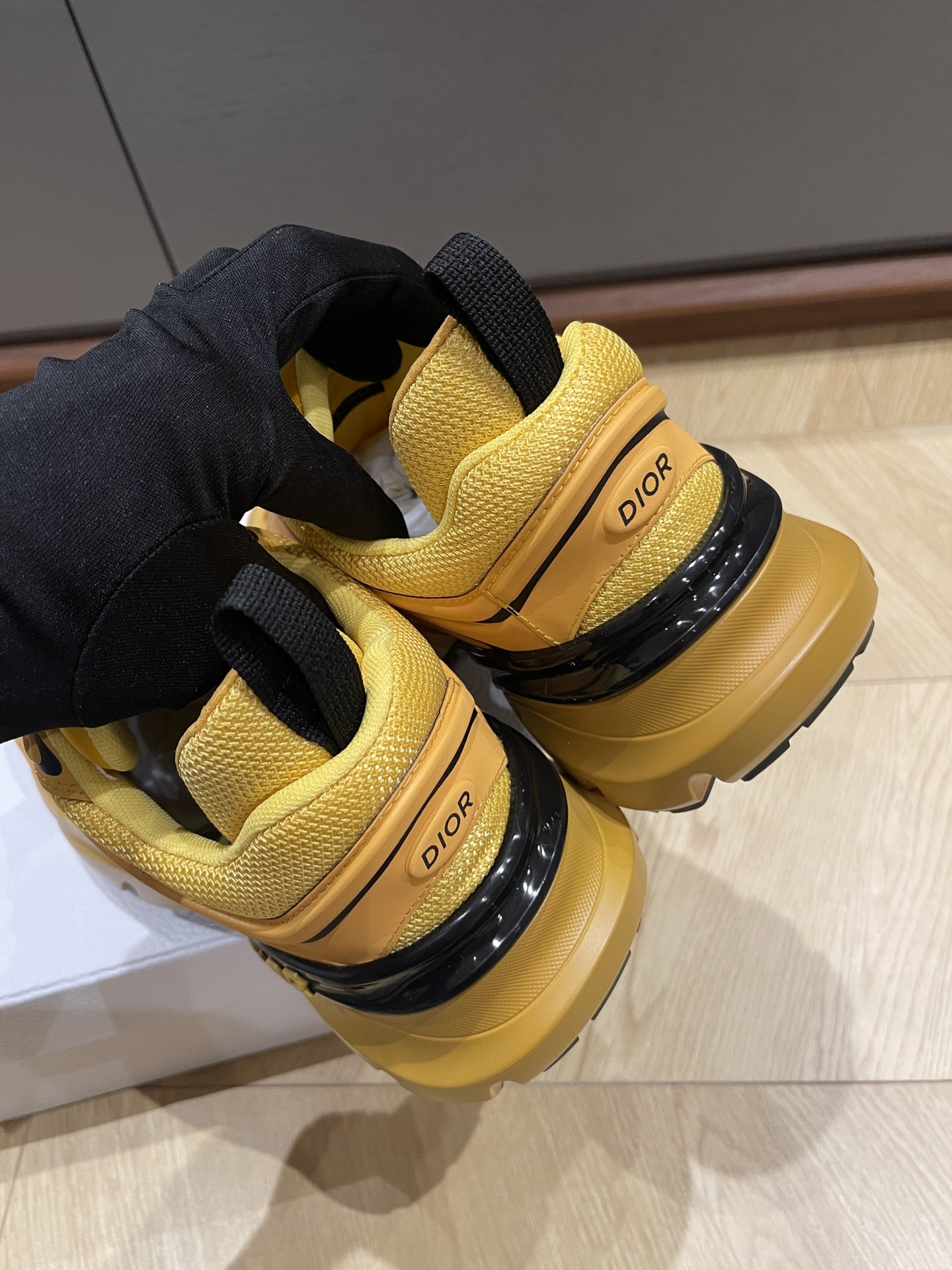Bagsaaa D10r B44 Blade Sneaker Yellow Technical Mesh and Technical Fabric